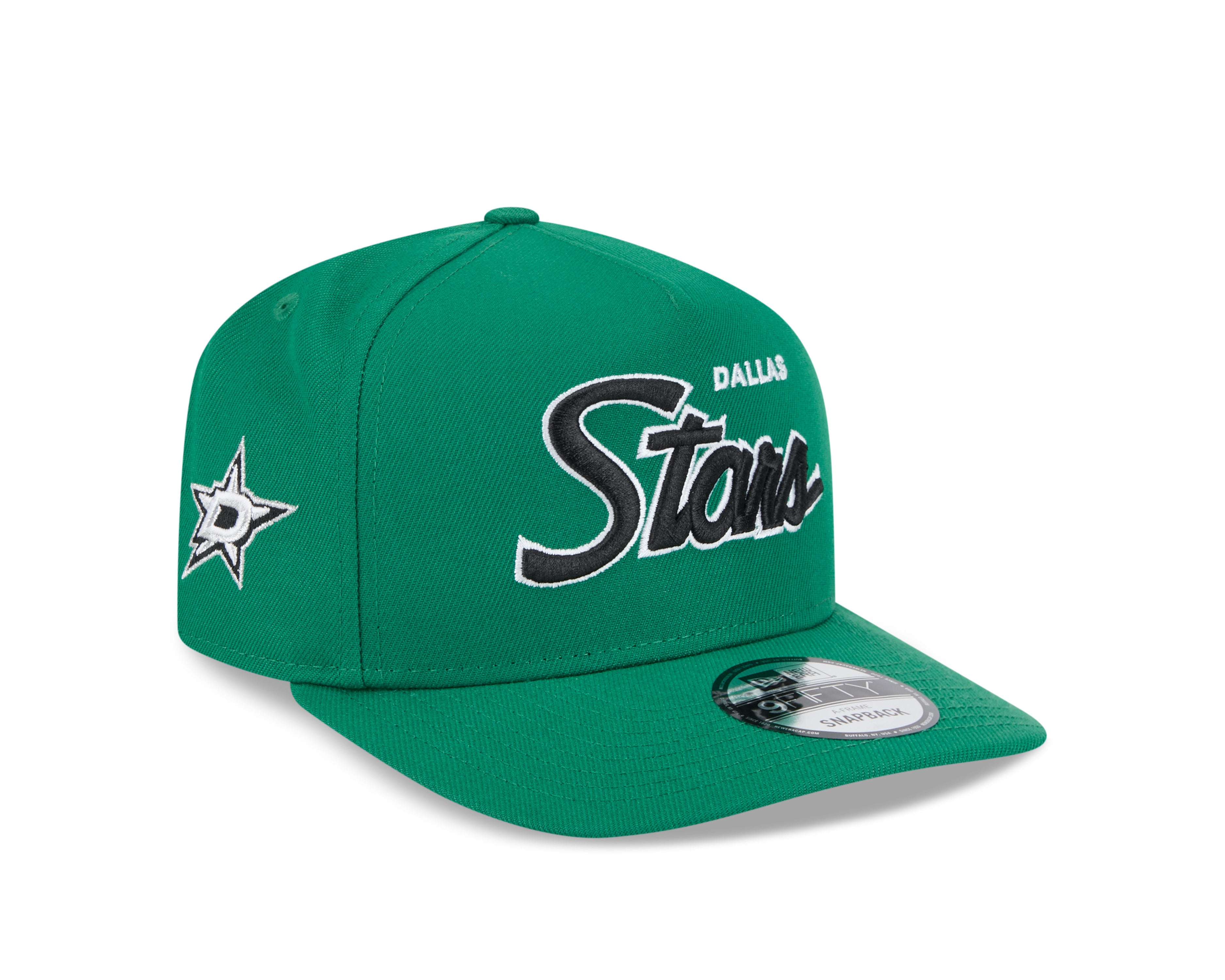 Dallas Stars NHL New Era Men's Green 9FIfty Script A-Frame Snapback