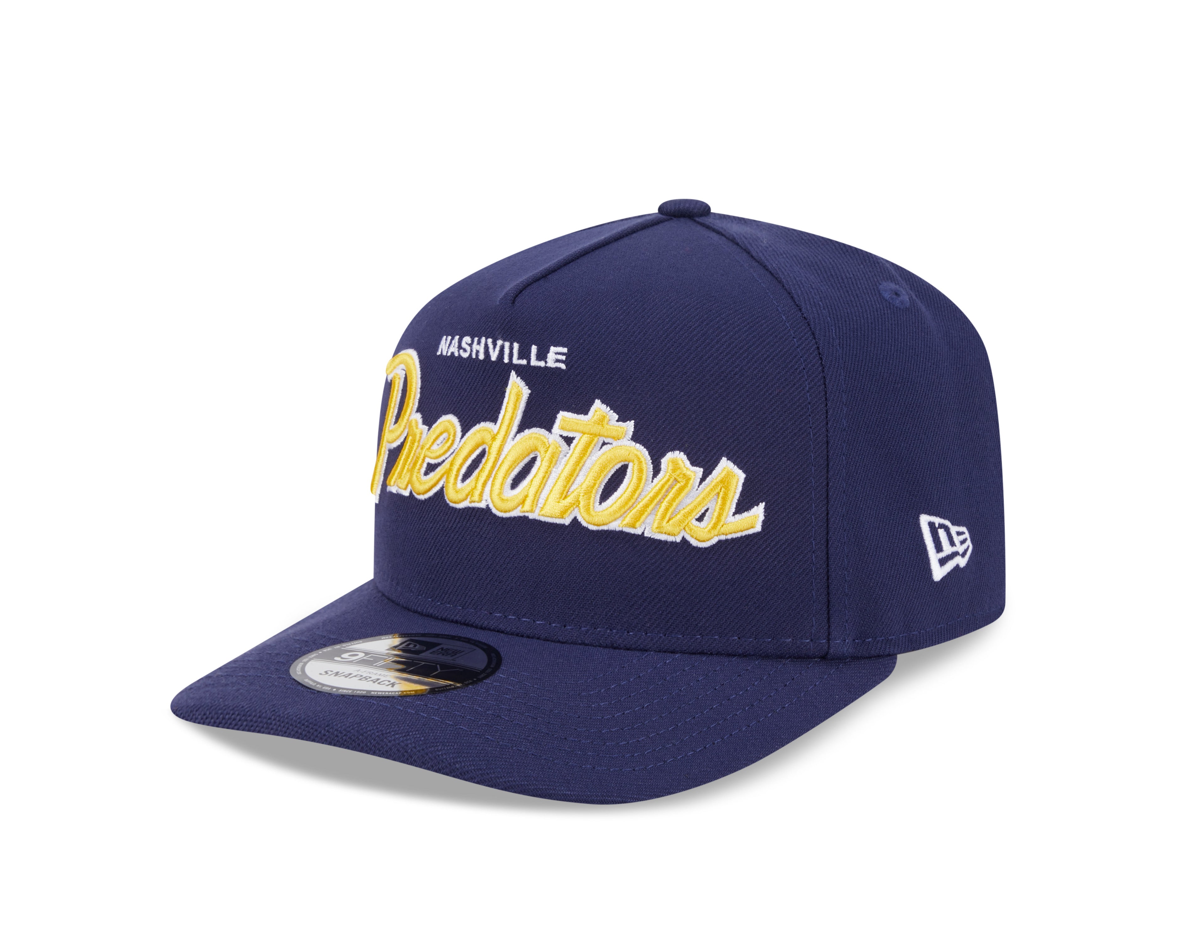 Nashville Predators NHL New Era Men's Navy 9FIfty Script A-Frame Snapback