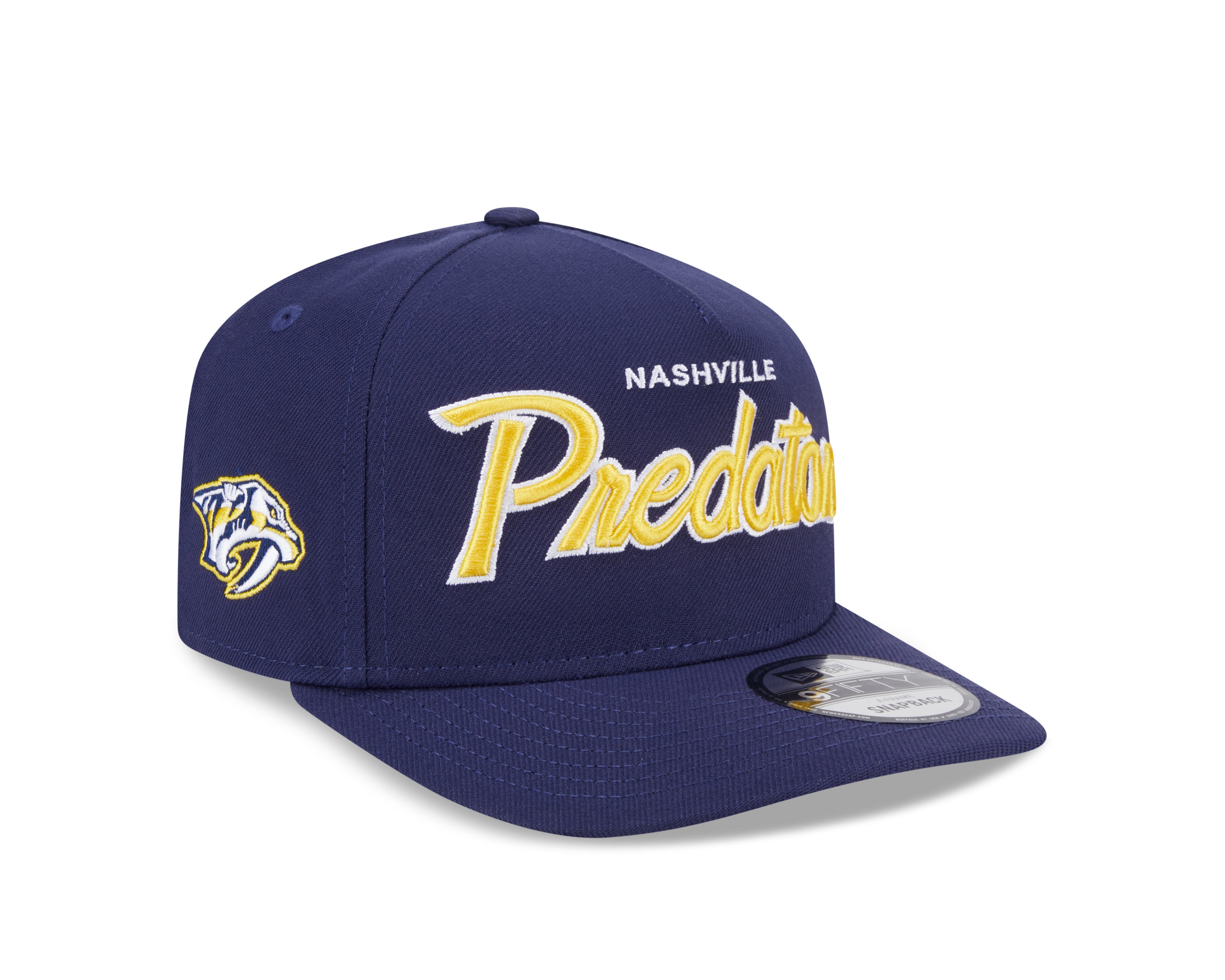 Nashville Predators NHL New Era Men's Navy 9FIfty Script A-Frame Snapback