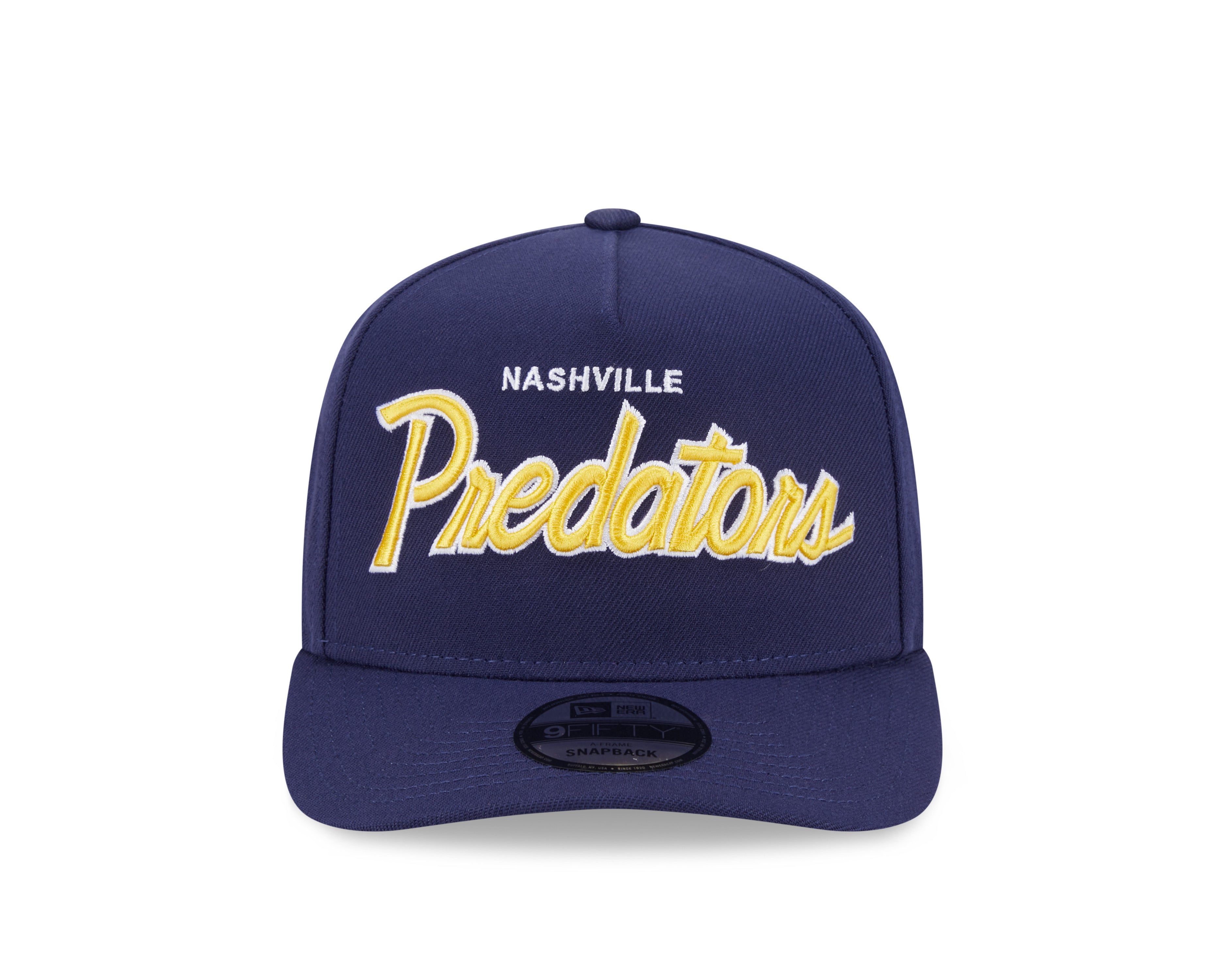 Nashville Predators NHL New Era Men's Navy 9FIfty Script A-Frame Snapback