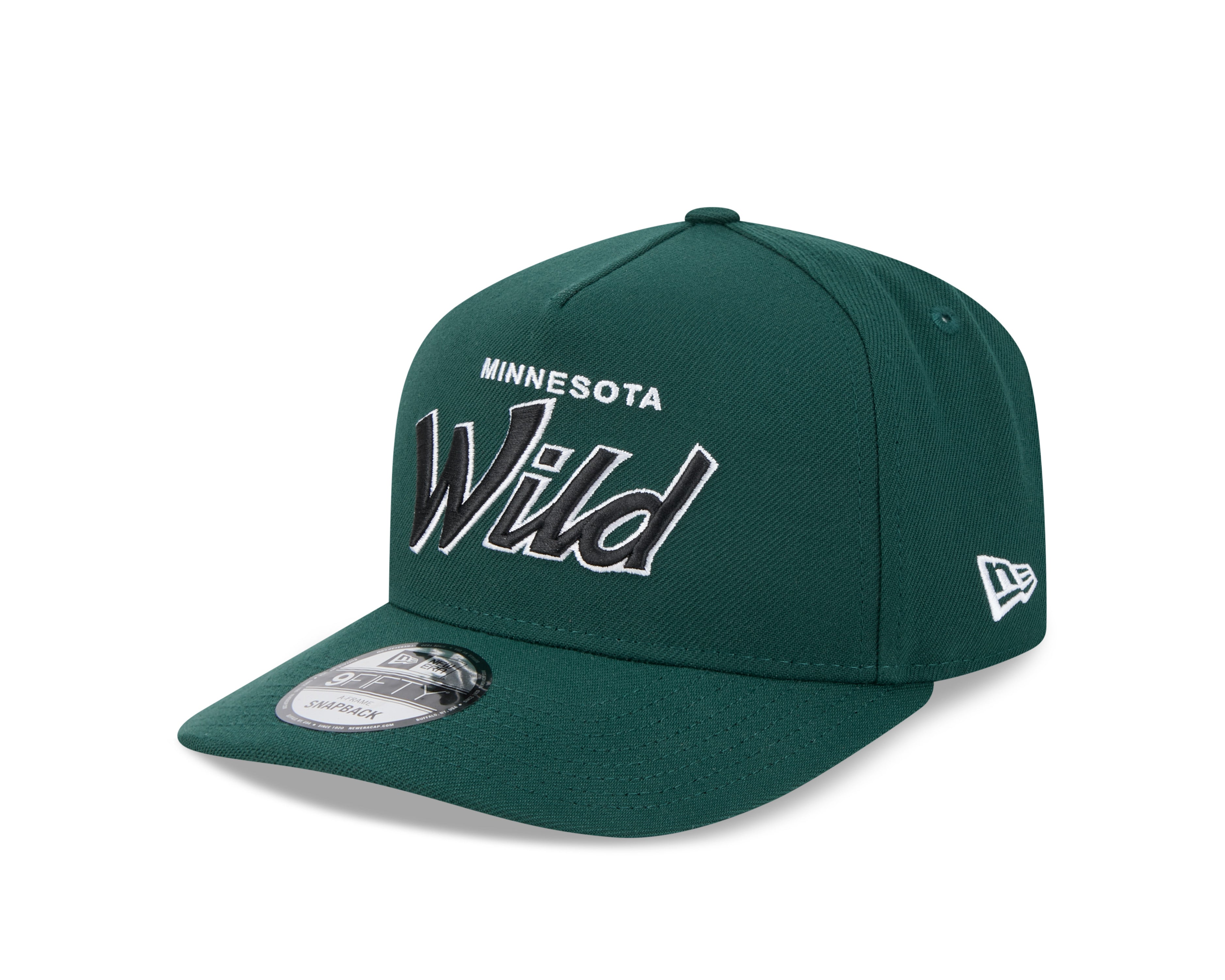 Minnesota Wild NHL New Era Men's Green 9FIfty Script A-Frame Snapback