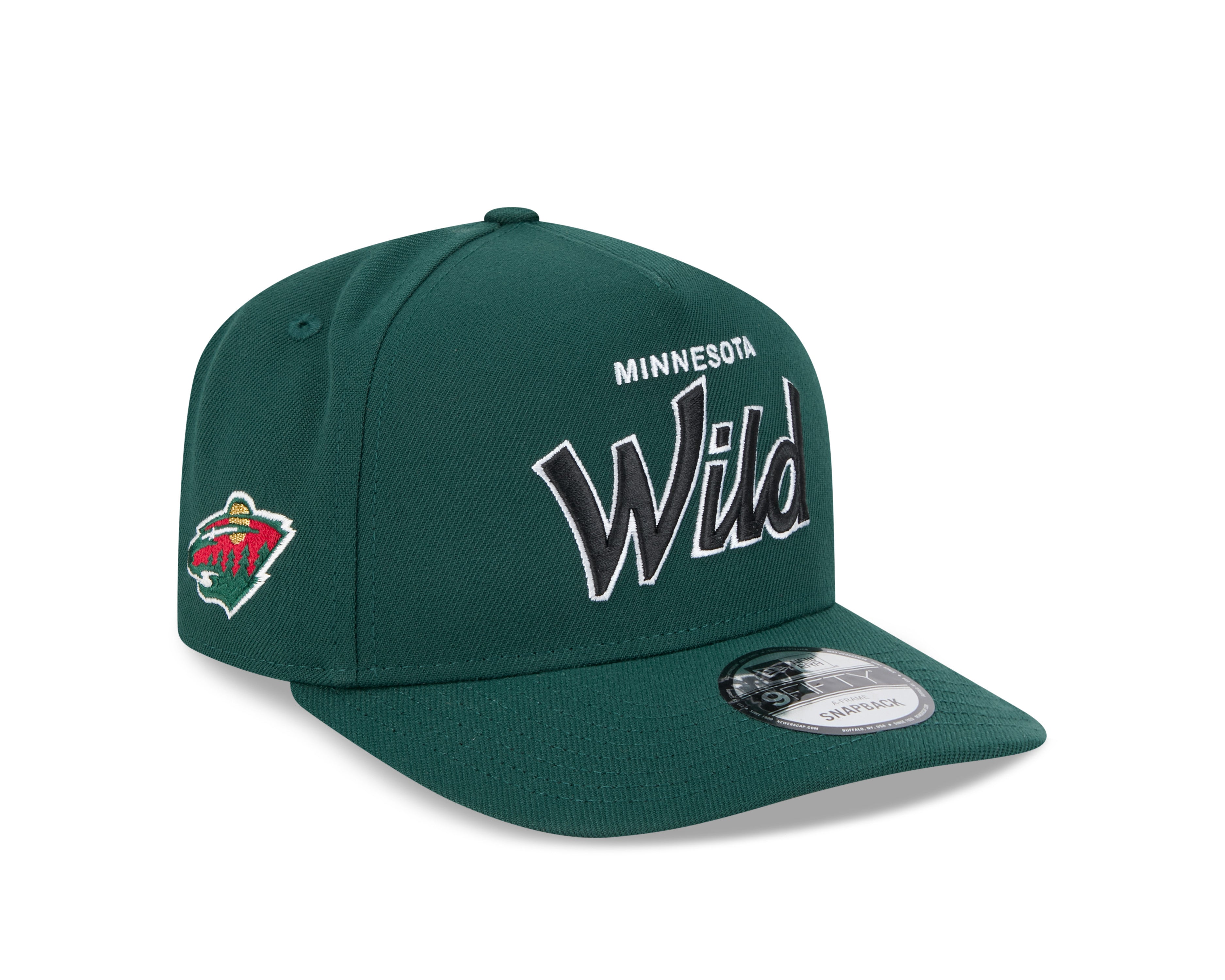 Minnesota Wild NHL New Era Men's Green 9FIfty Script A-Frame Snapback