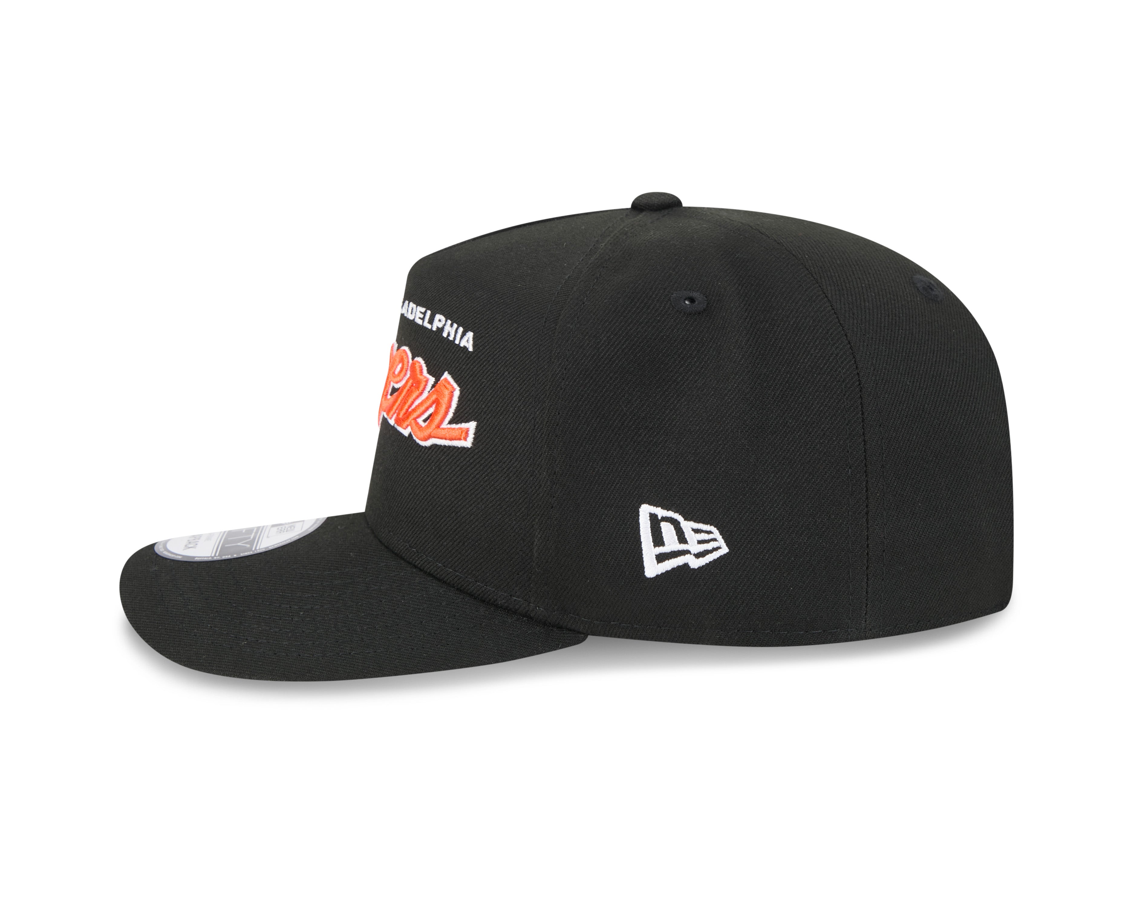 Philadelphia Flyers NHL New Era Men's Black 9FIfty Script A-Frame Snapback