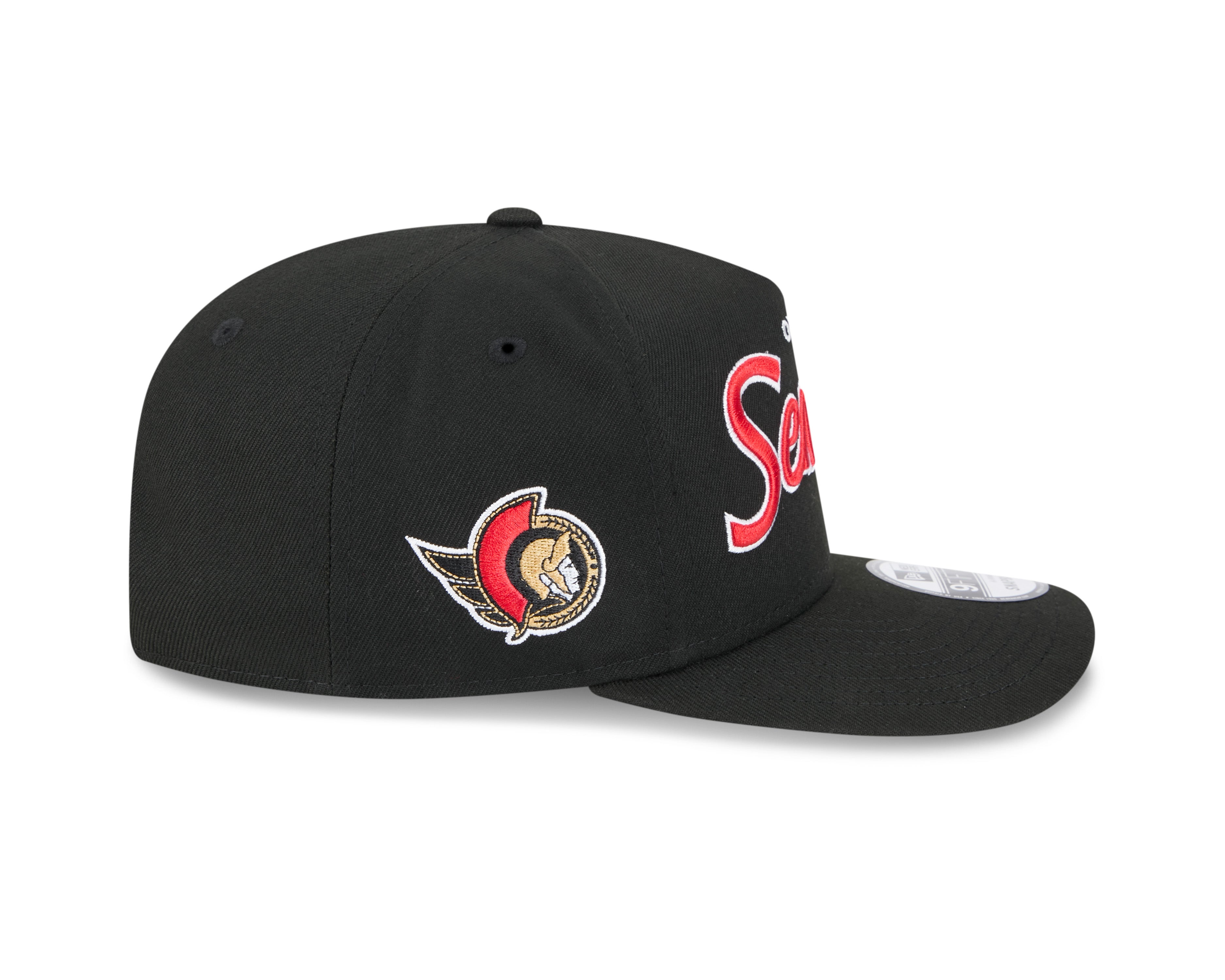 Ottawa Senators NHL New Era Men's Black 9FIfty Script A-Frame Snapback