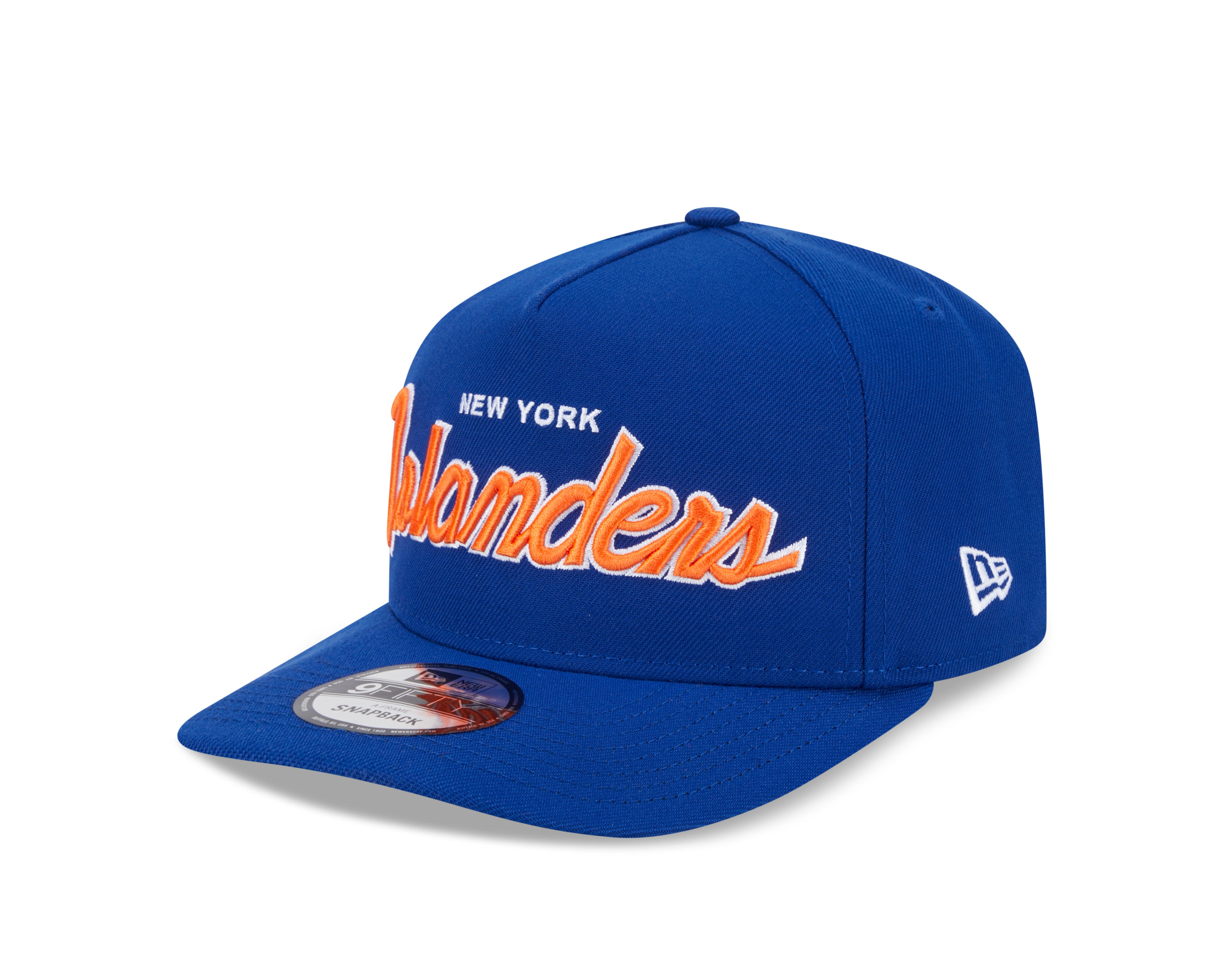 New York Islanders NHL New Era Men's Royal 9FIfty Script A-Frame Snapback