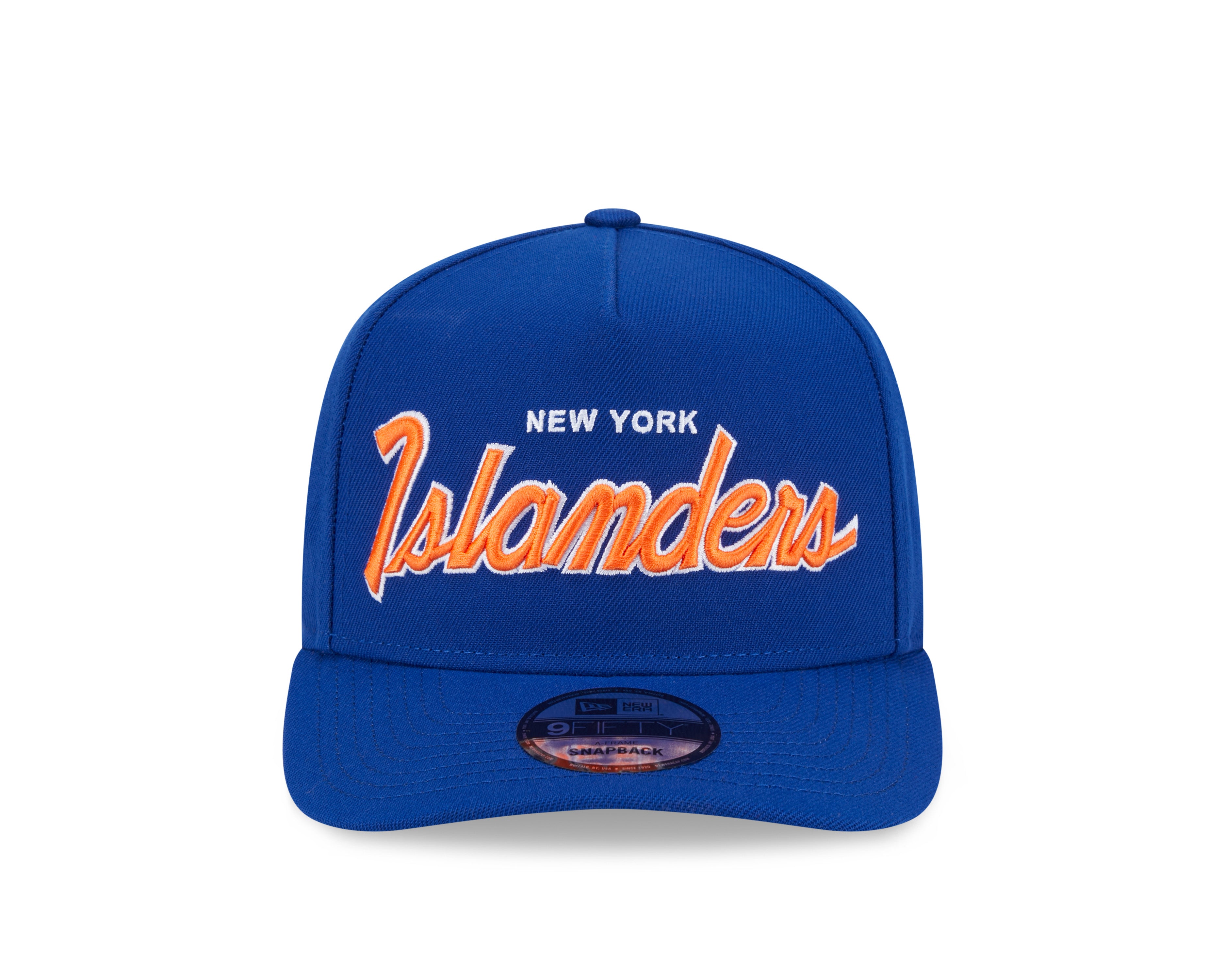 New York Islanders NHL New Era Men's Royal 9FIfty Script A-Frame Snapback