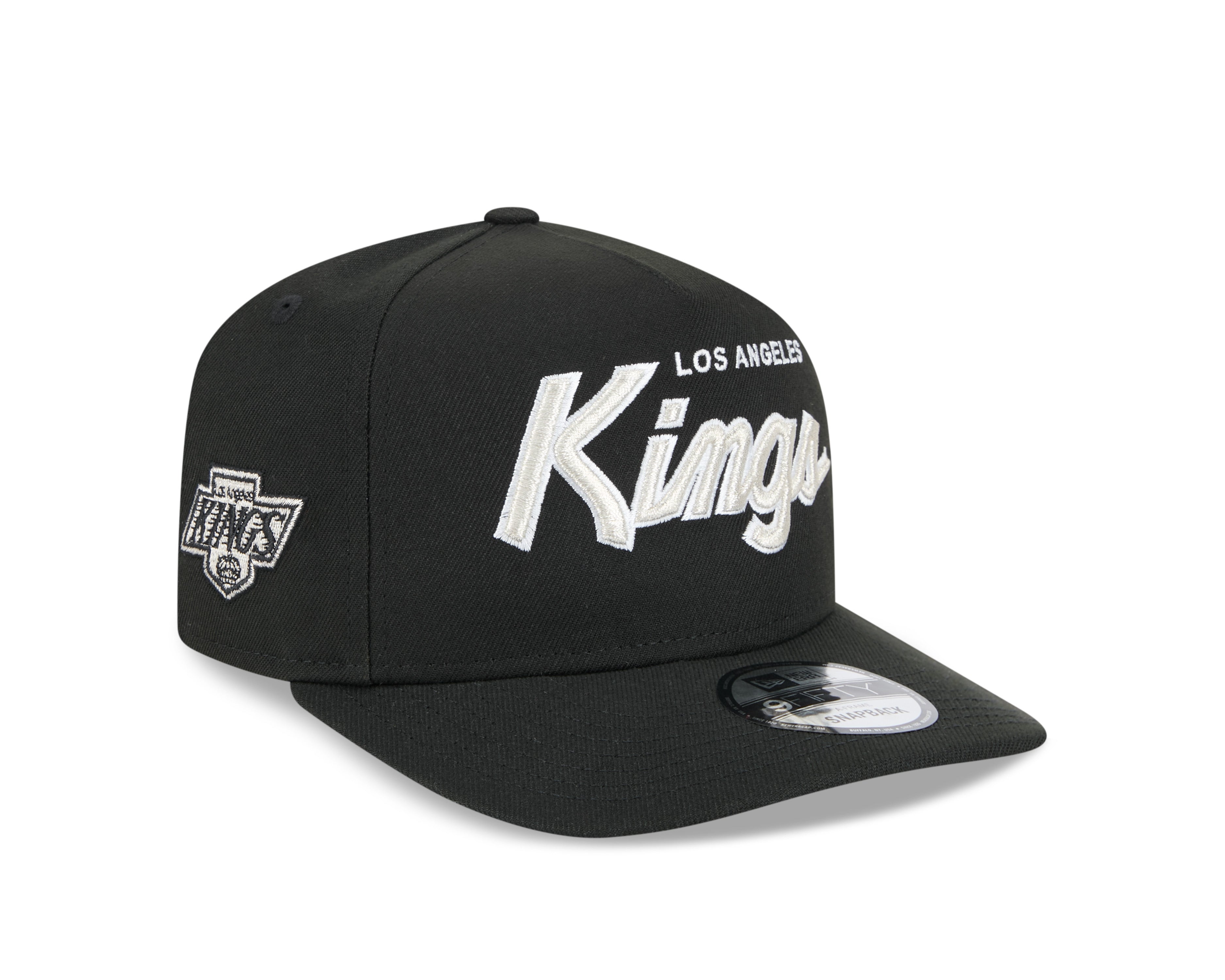 Los Angeles Kings NHL New Era Men's Black 9FIfty Script A-Frame Snapback