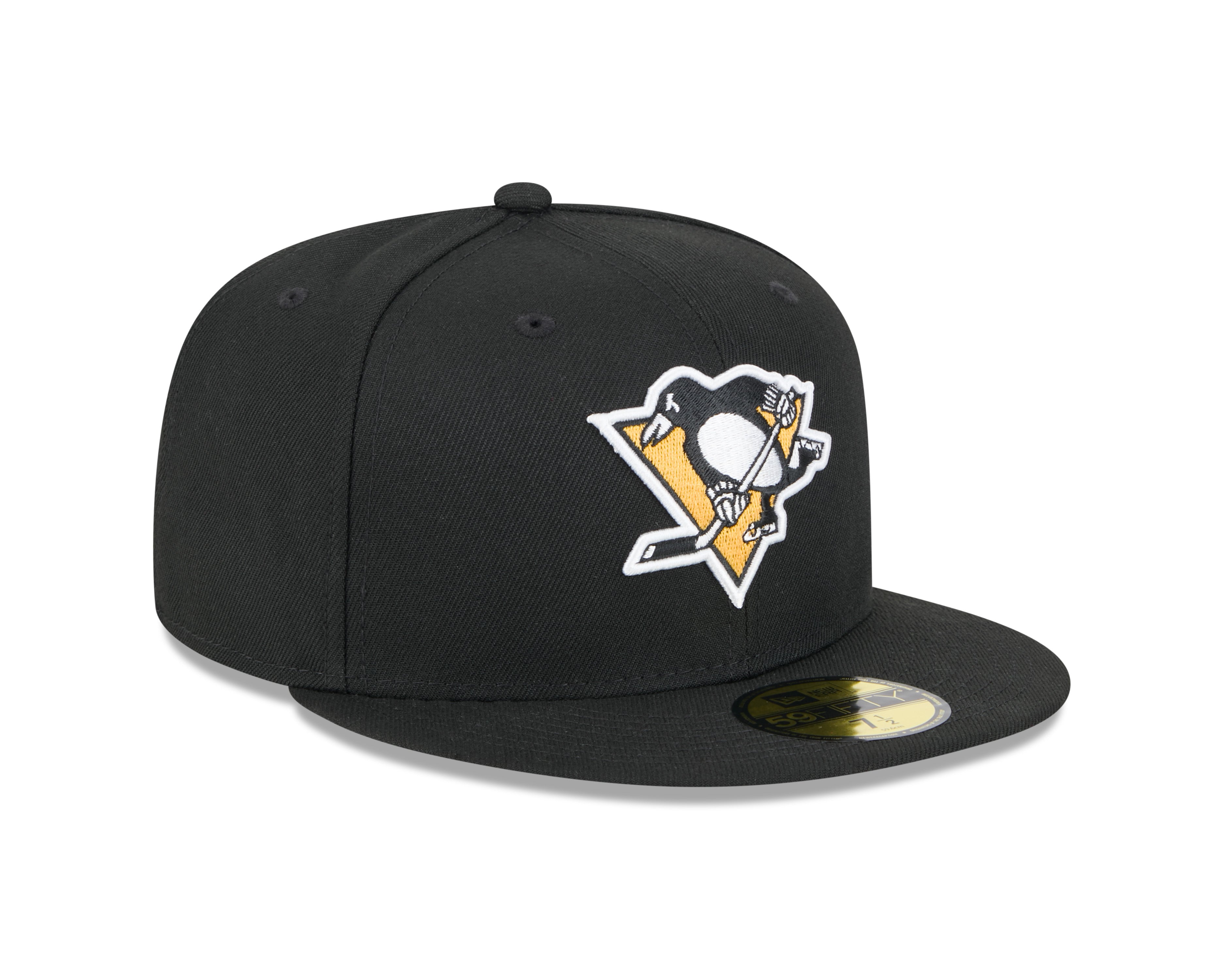 Casquette ajustée 59Fifty Core noire pour homme des Penguins de Pittsburgh de la LNH de New Era