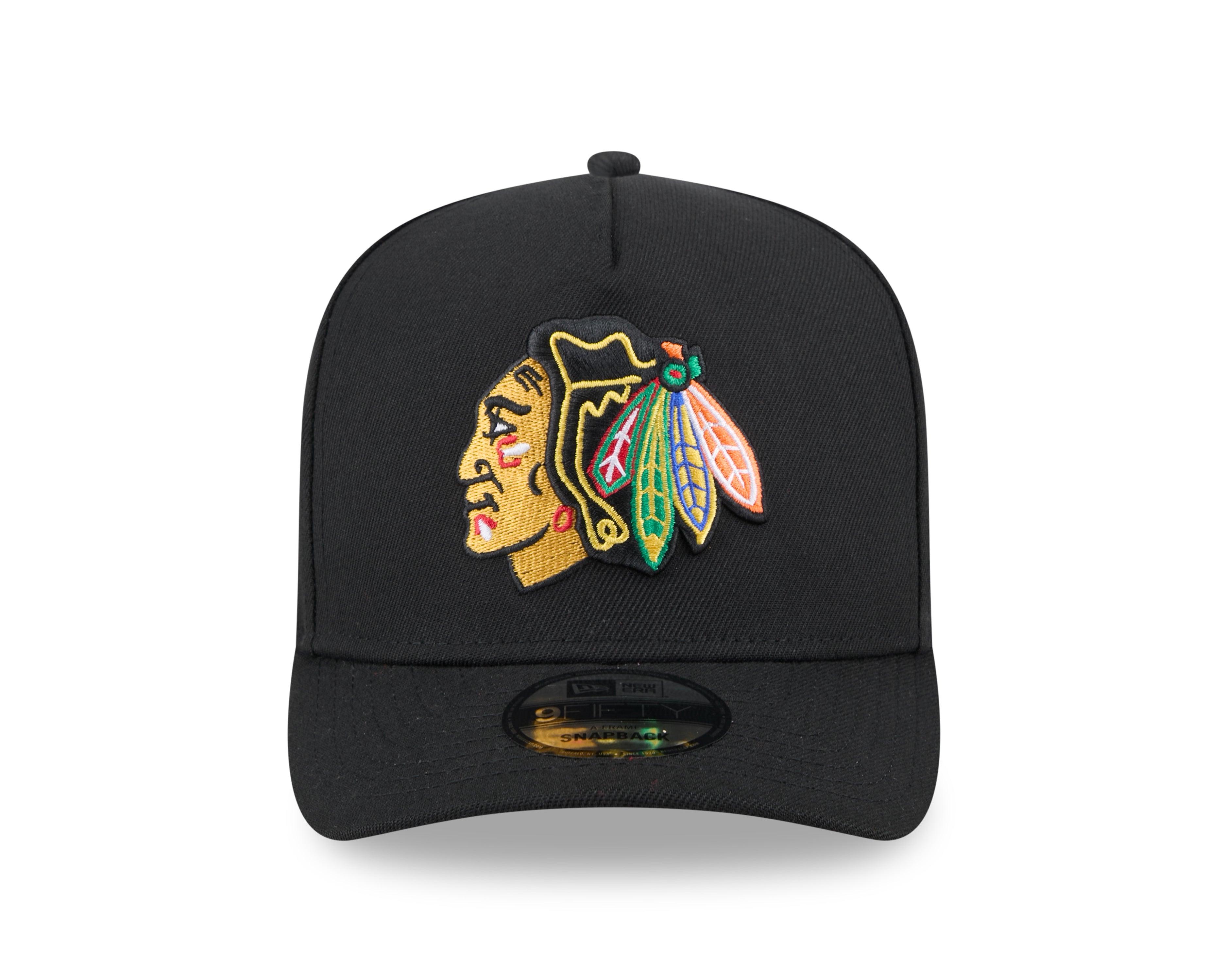 Chicago Blackhawks NHL New Era Men's Black 9FIfty A-Frame Snapback Hat