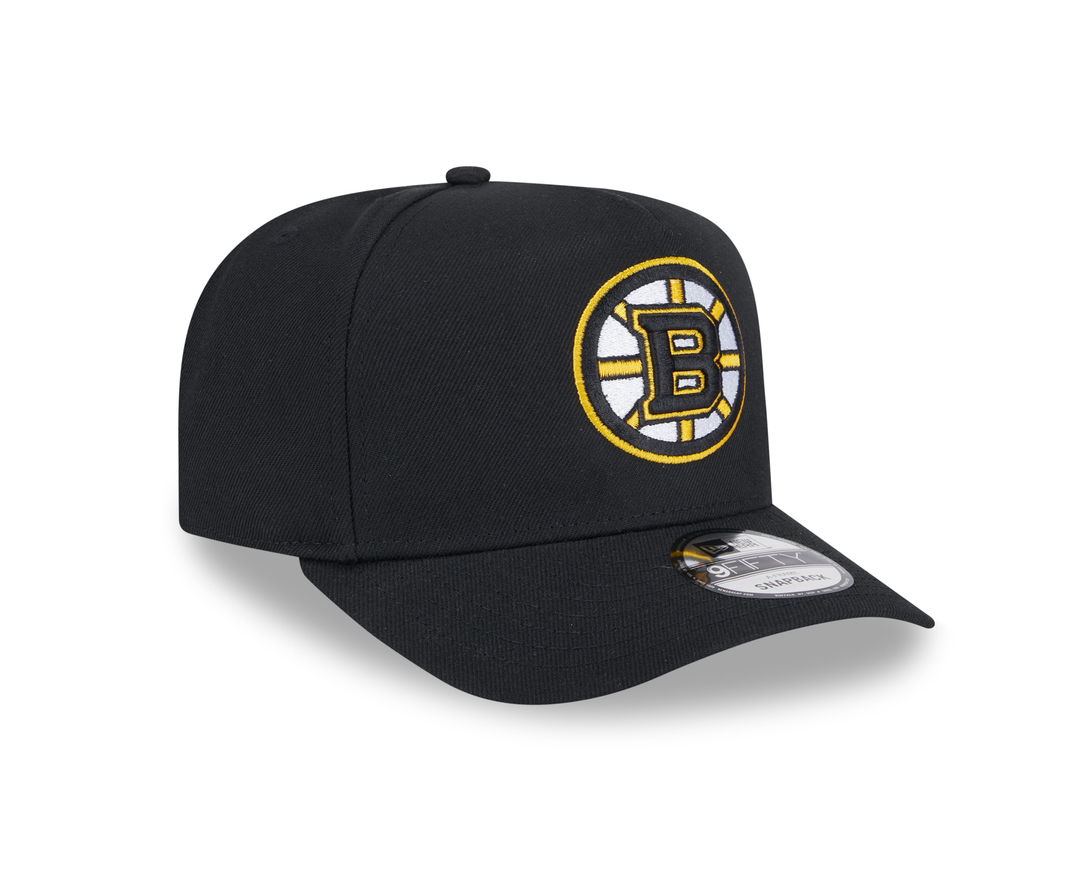 Boston Bruins NHL New Era Men's Black 9FIfty A-Frame Snapback