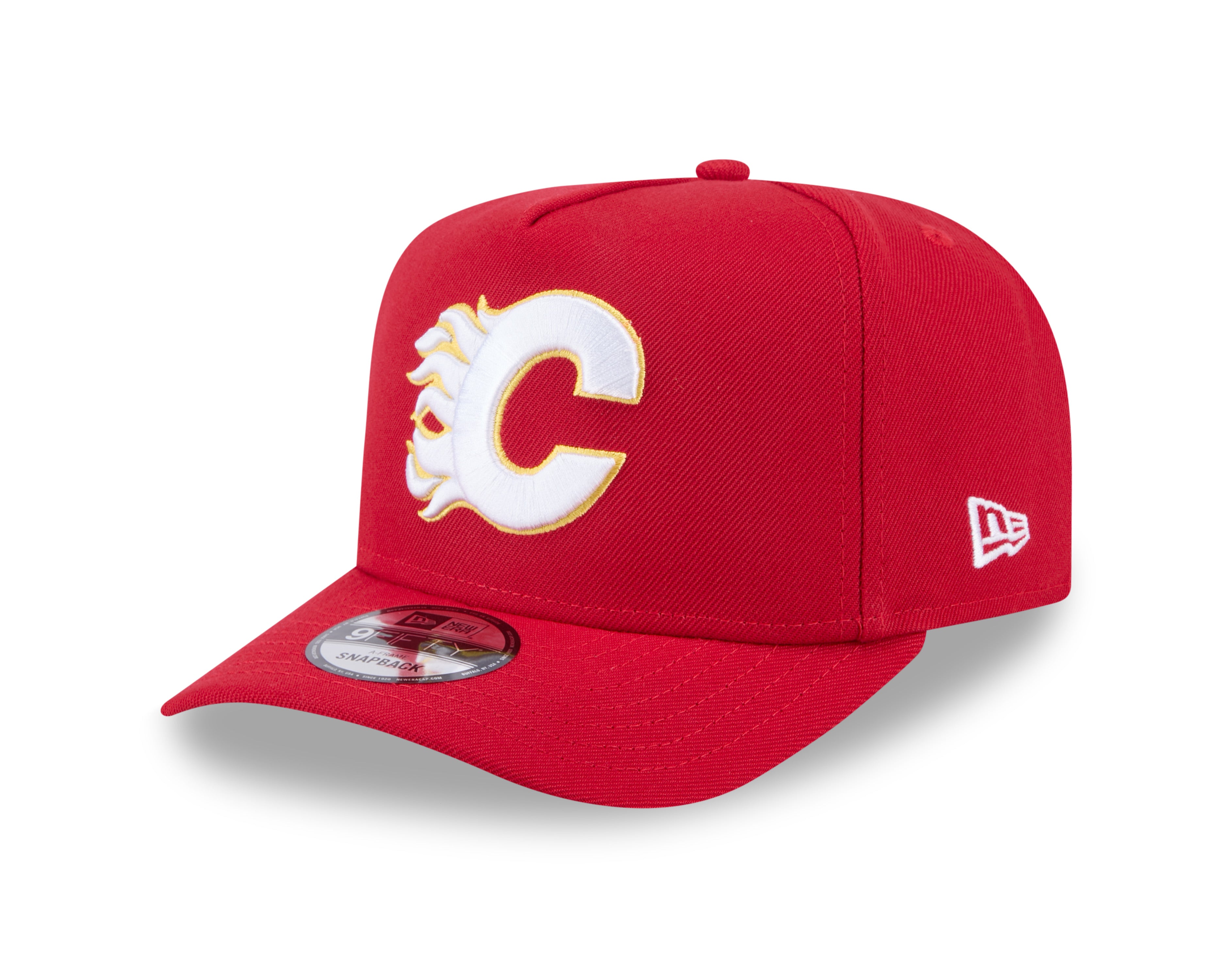 Casquette à visière ajustable 9Fifty A-Frame rouge pour homme des Flames de Calgary de la LNH de New Era