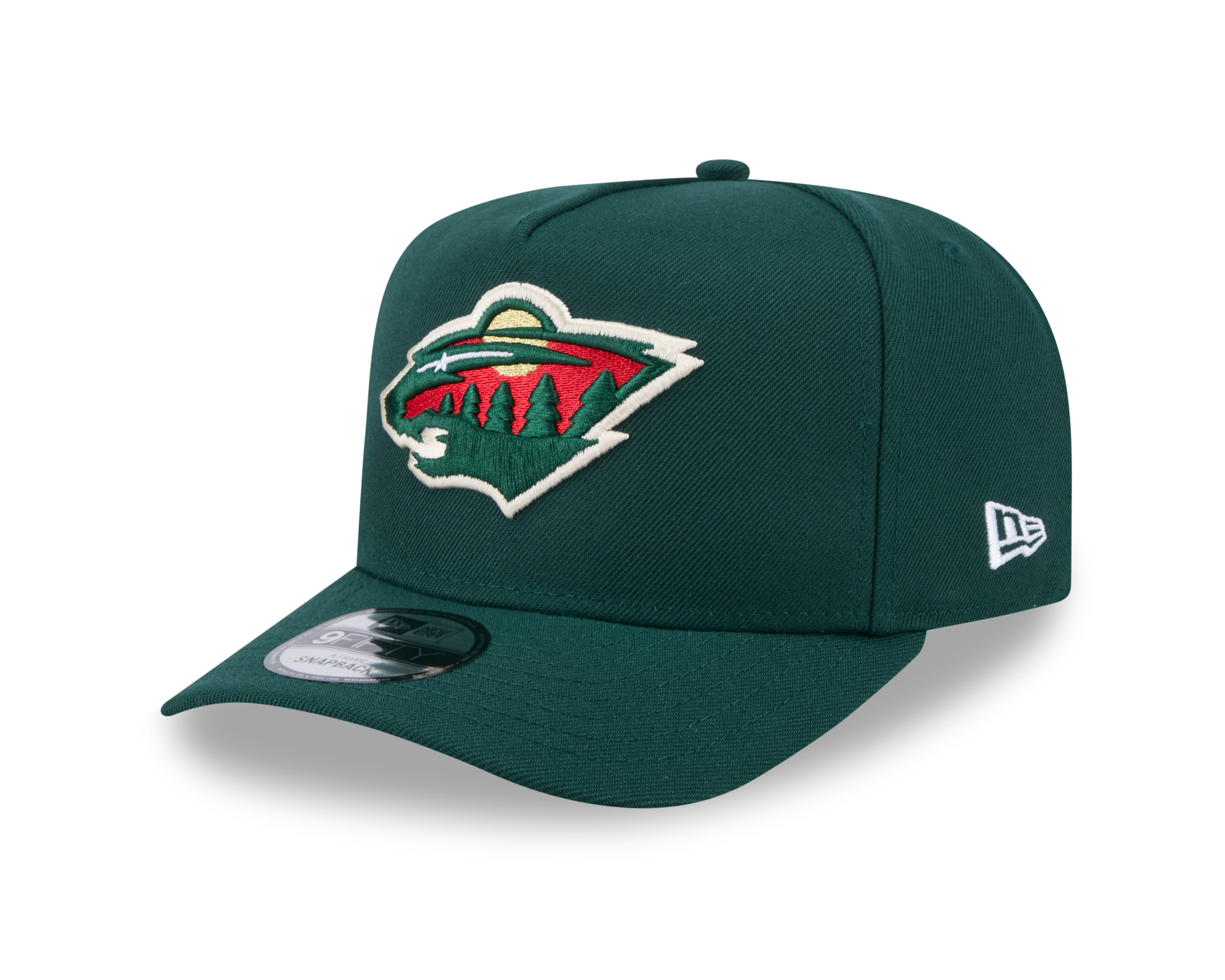 Casquette snapback 9Fifty A-Frame verte pour homme du Minnesota Wild NHL New Era