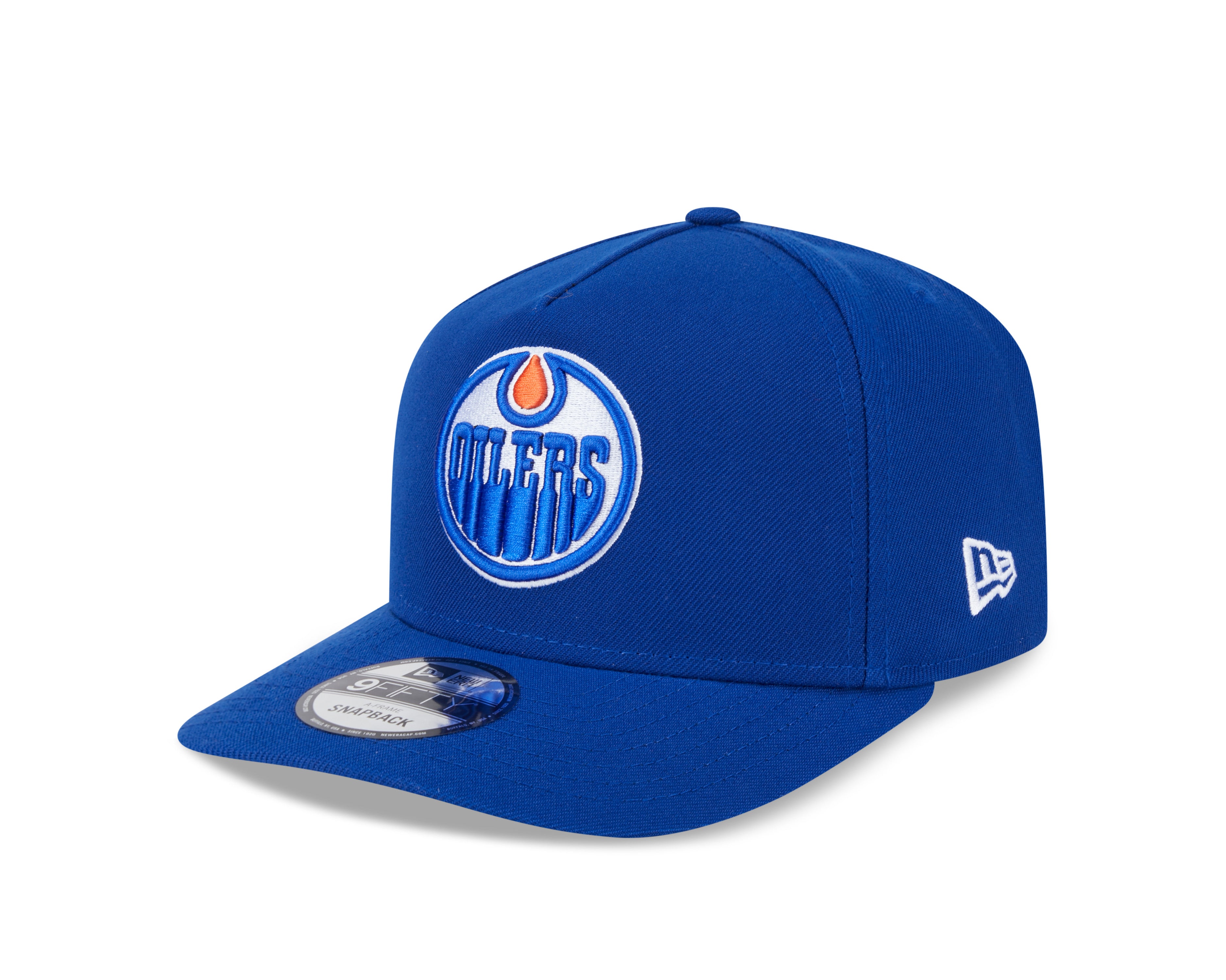 Casquette à visière ajustable A-Frame Royal 9Fifty des Oilers d'Edmonton de la LNH pour homme de New Era