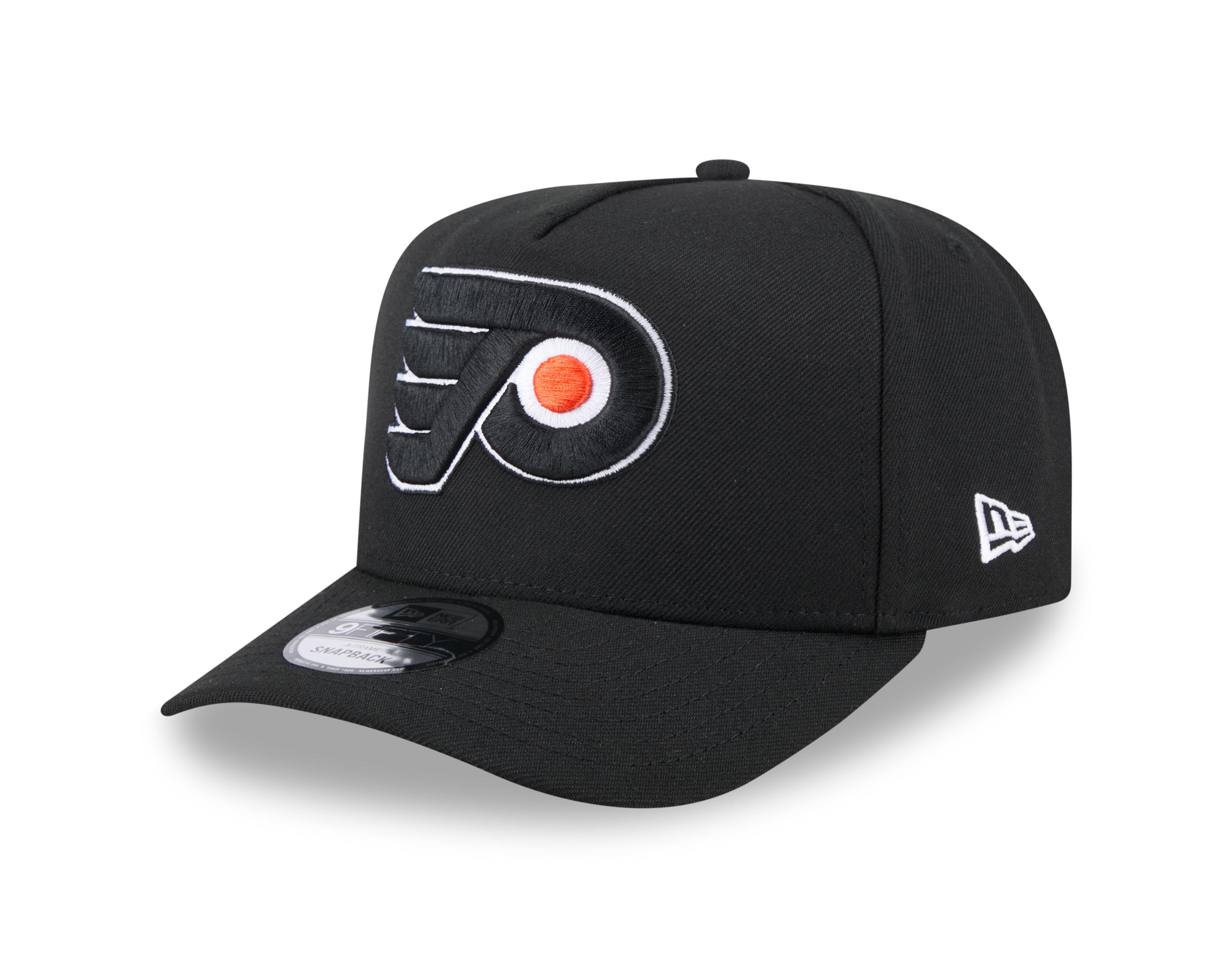 Casquette à visière snapback 9Fifty A-Frame noire des Flyers de Philadelphie de la LNH pour homme de New Era