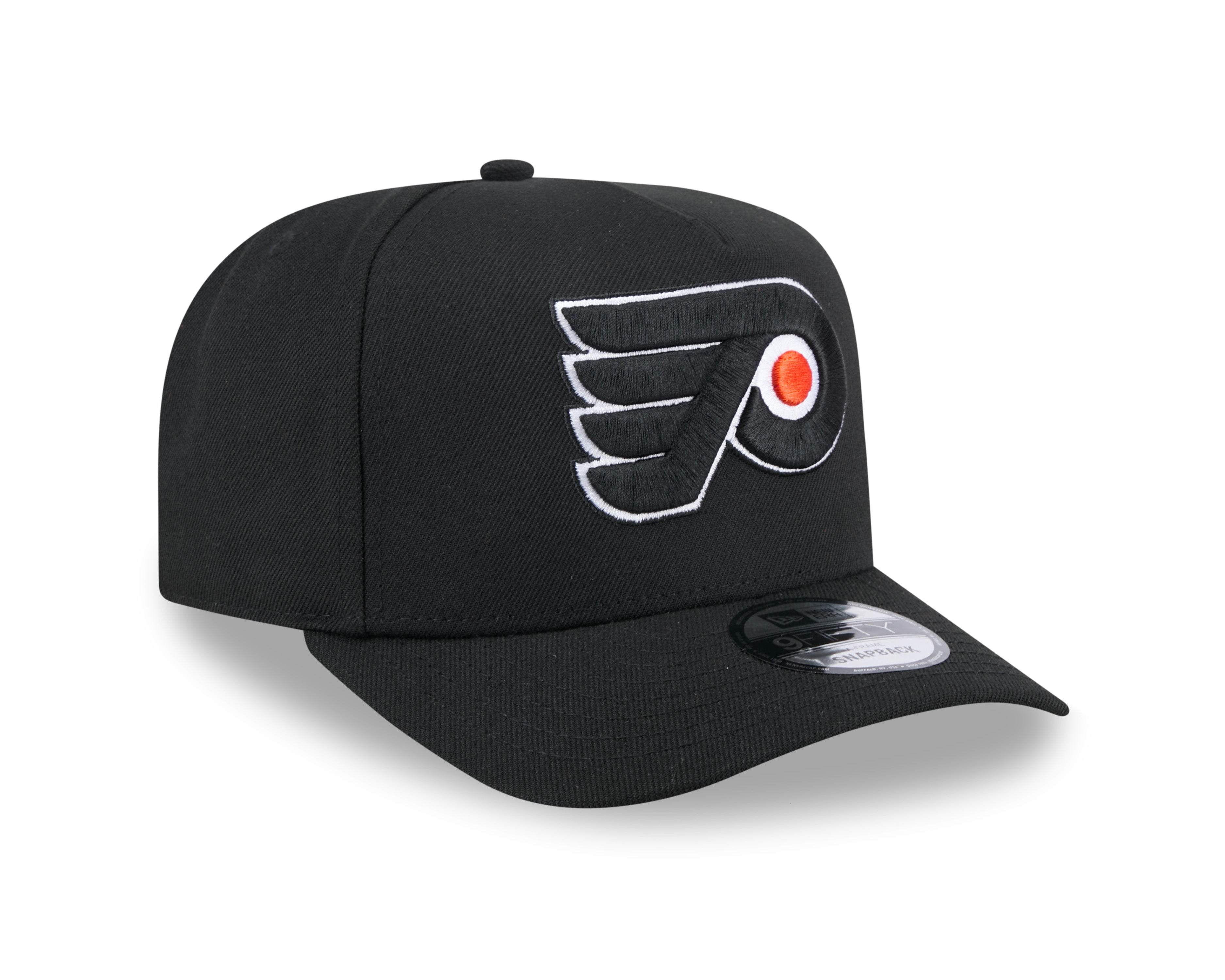 Casquette à visière snapback 9Fifty A-Frame noire des Flyers de Philadelphie de la LNH pour homme de New Era