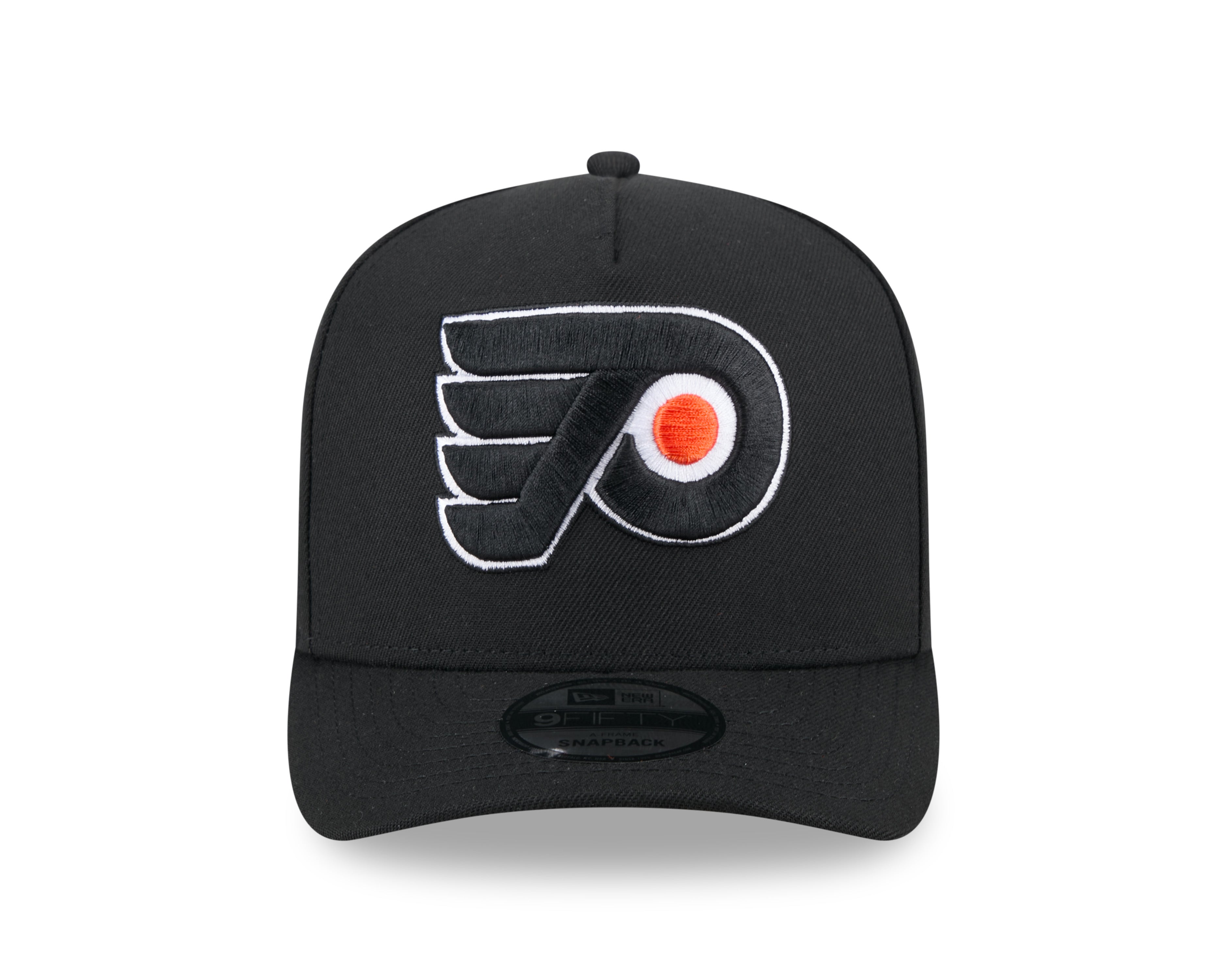 Casquette à visière snapback 9Fifty A-Frame noire des Flyers de Philadelphie de la LNH pour homme de New Era