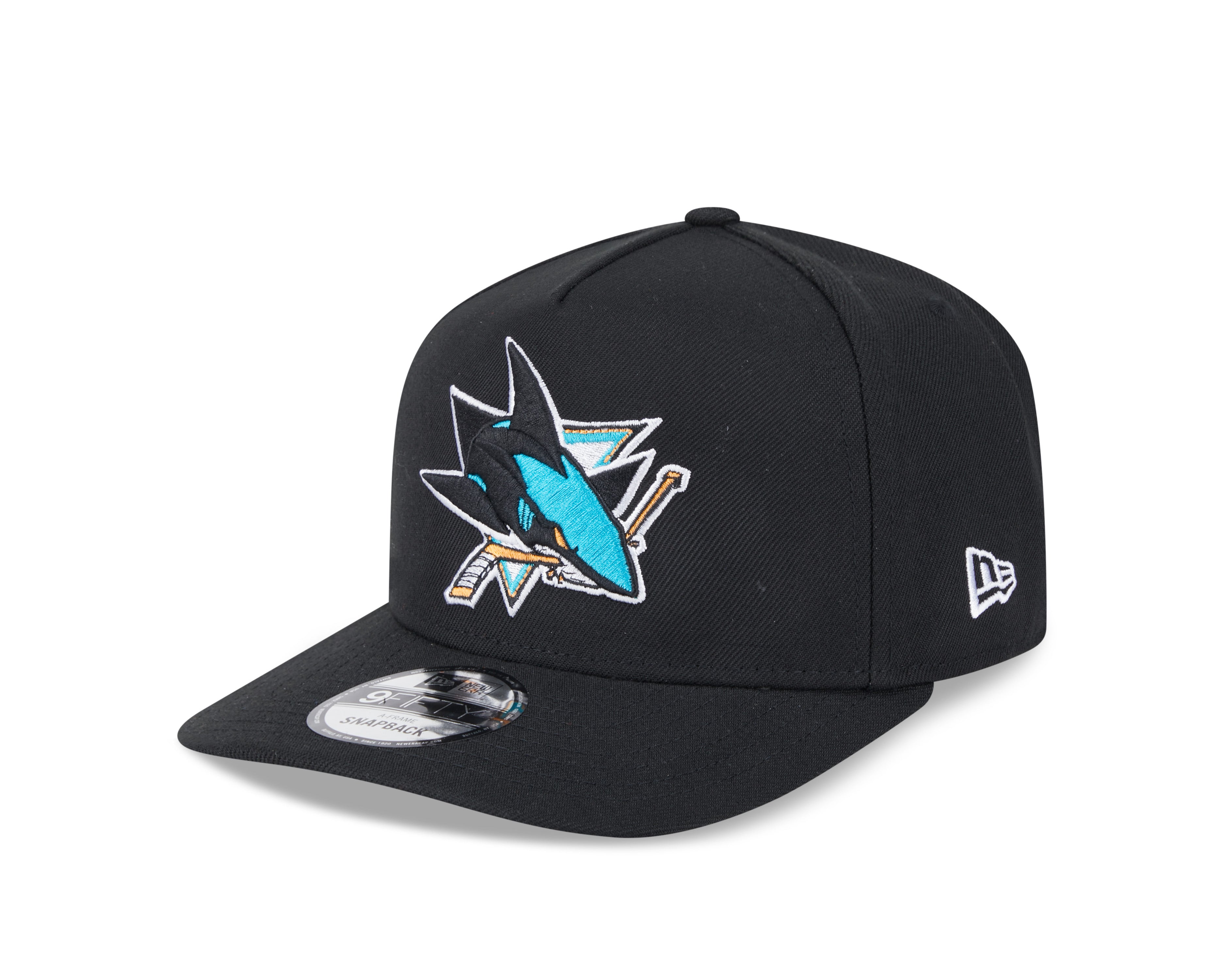 Casquette Snapback A-Frame 9FIfty noire pour homme des Sharks de San Jose NHL de New Era