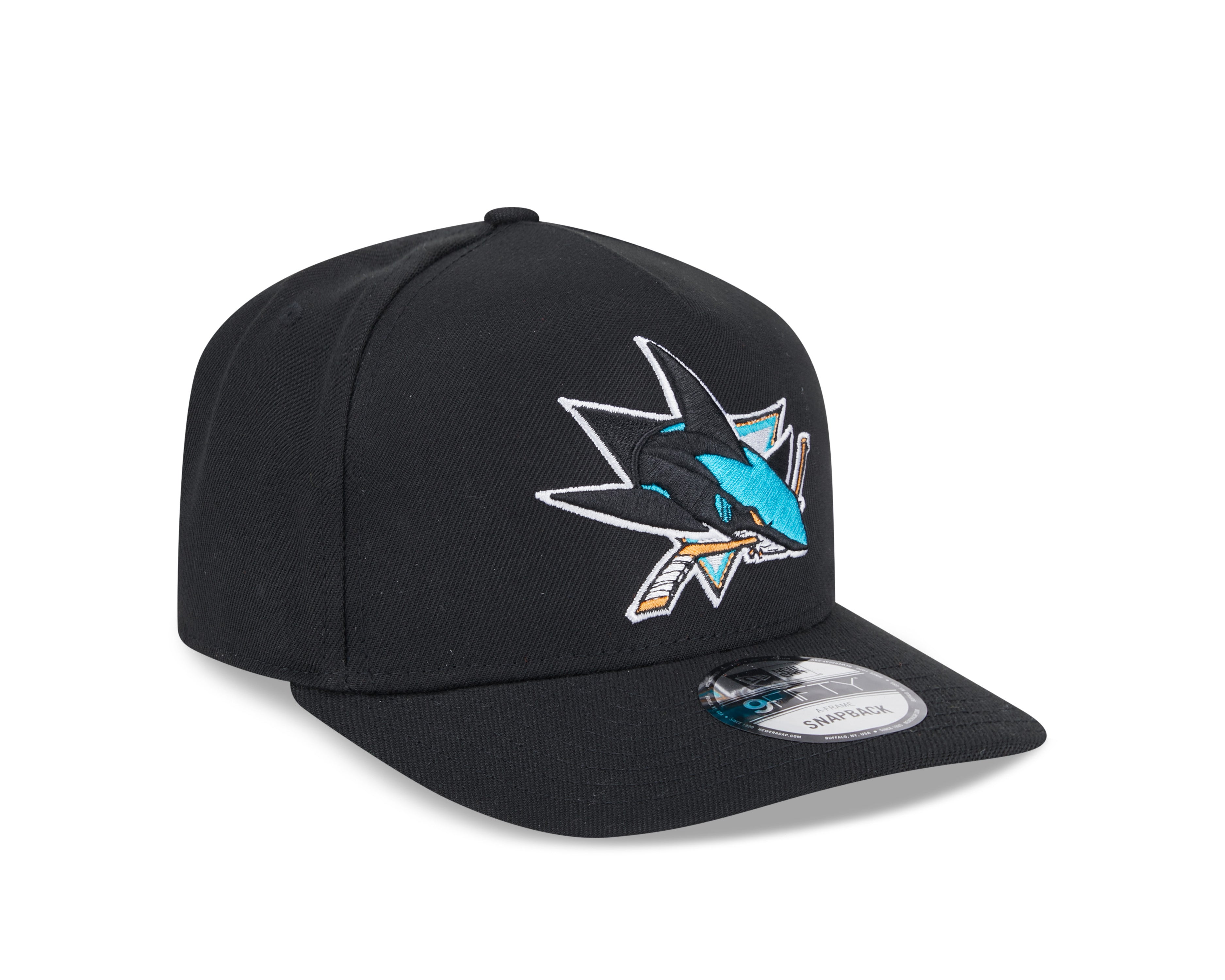 San Jose Sharks NHL New Era Men's Black 9Fifty A-Frame Snapback