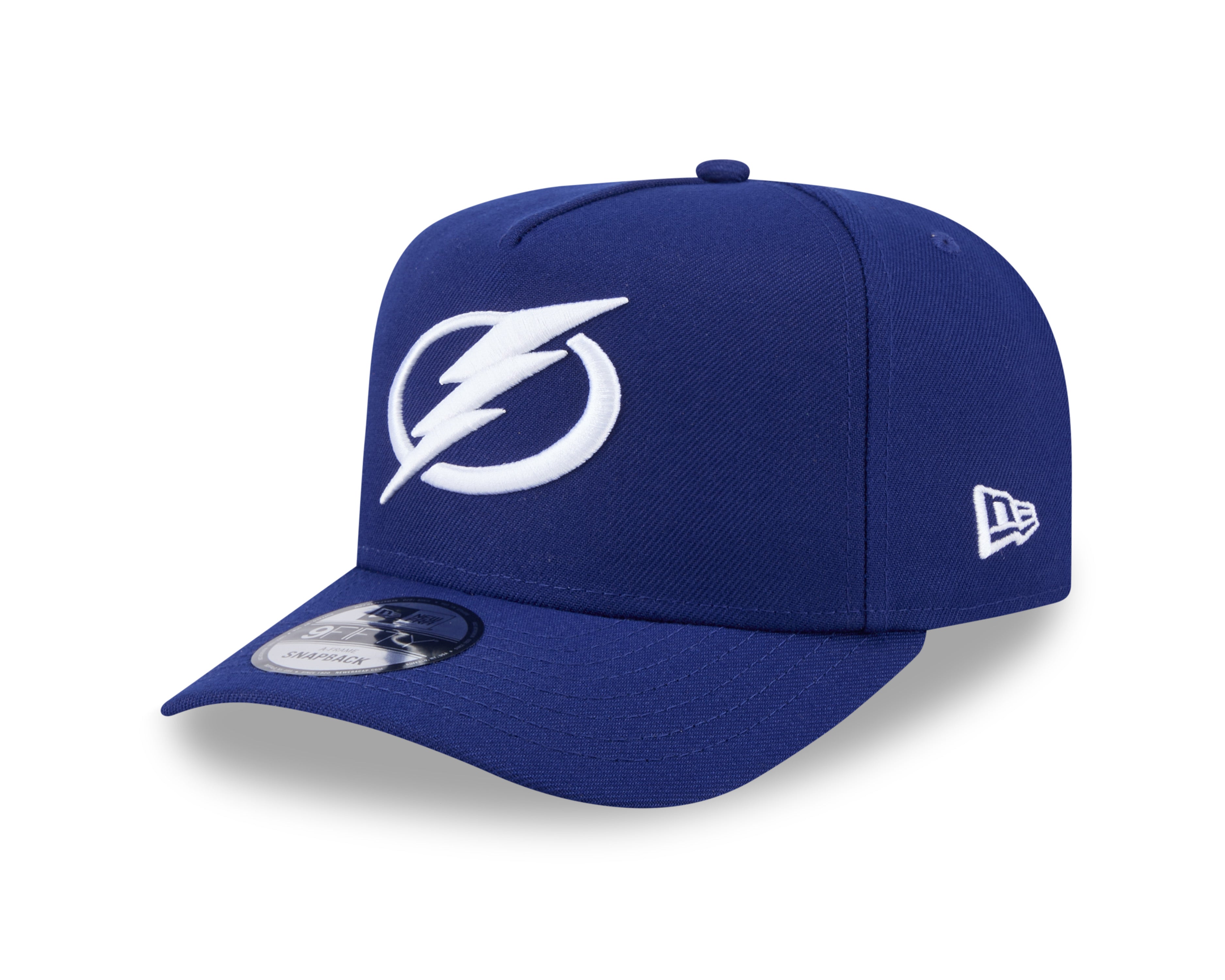 Casquette Snapback A-Frame 9Fifty bleu marine pour homme de la LNH du Lightning de Tampa Bay de New Era