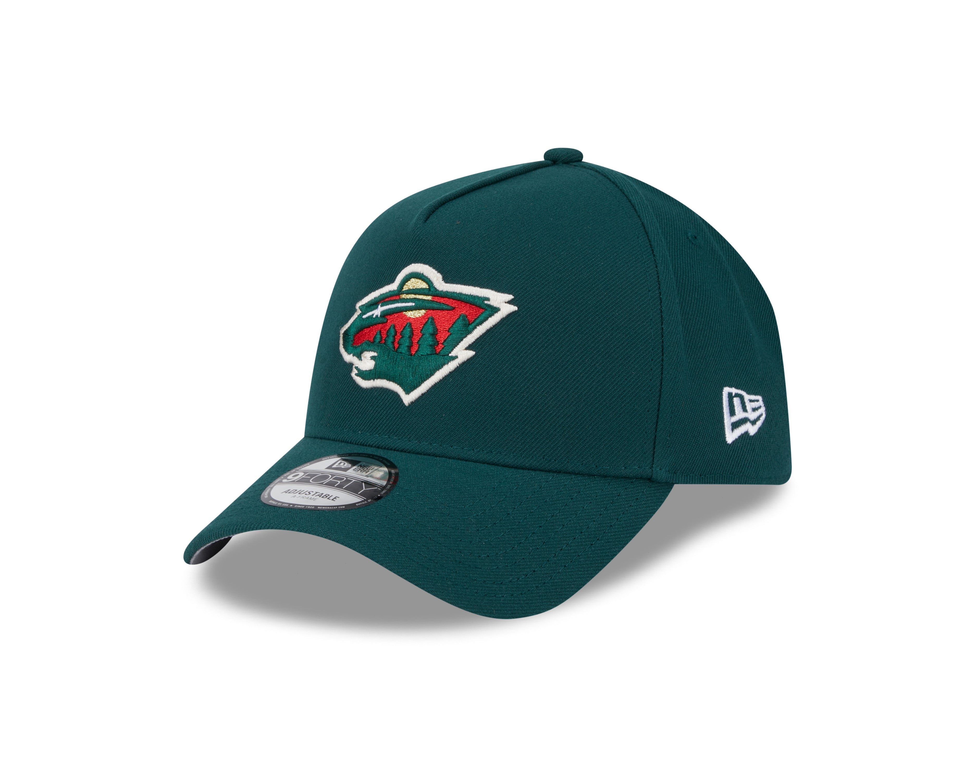 Casquette snapback 9Forty A-Frame verte pour homme du Minnesota Wild NHL New Era