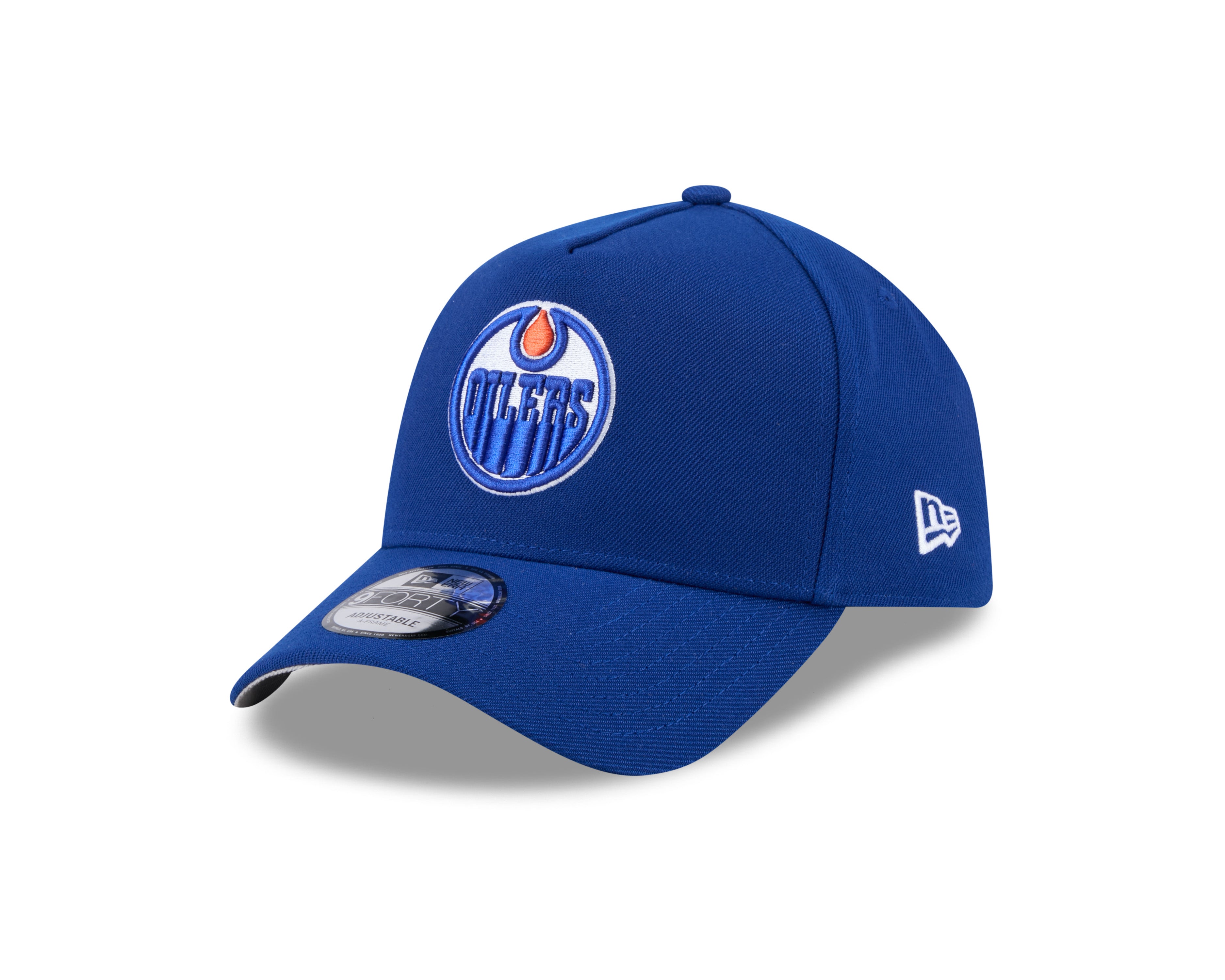 Casquette à visière ajustable A-Frame Royal 9Forty des Oilers d'Edmonton de la LNH pour homme de New Era