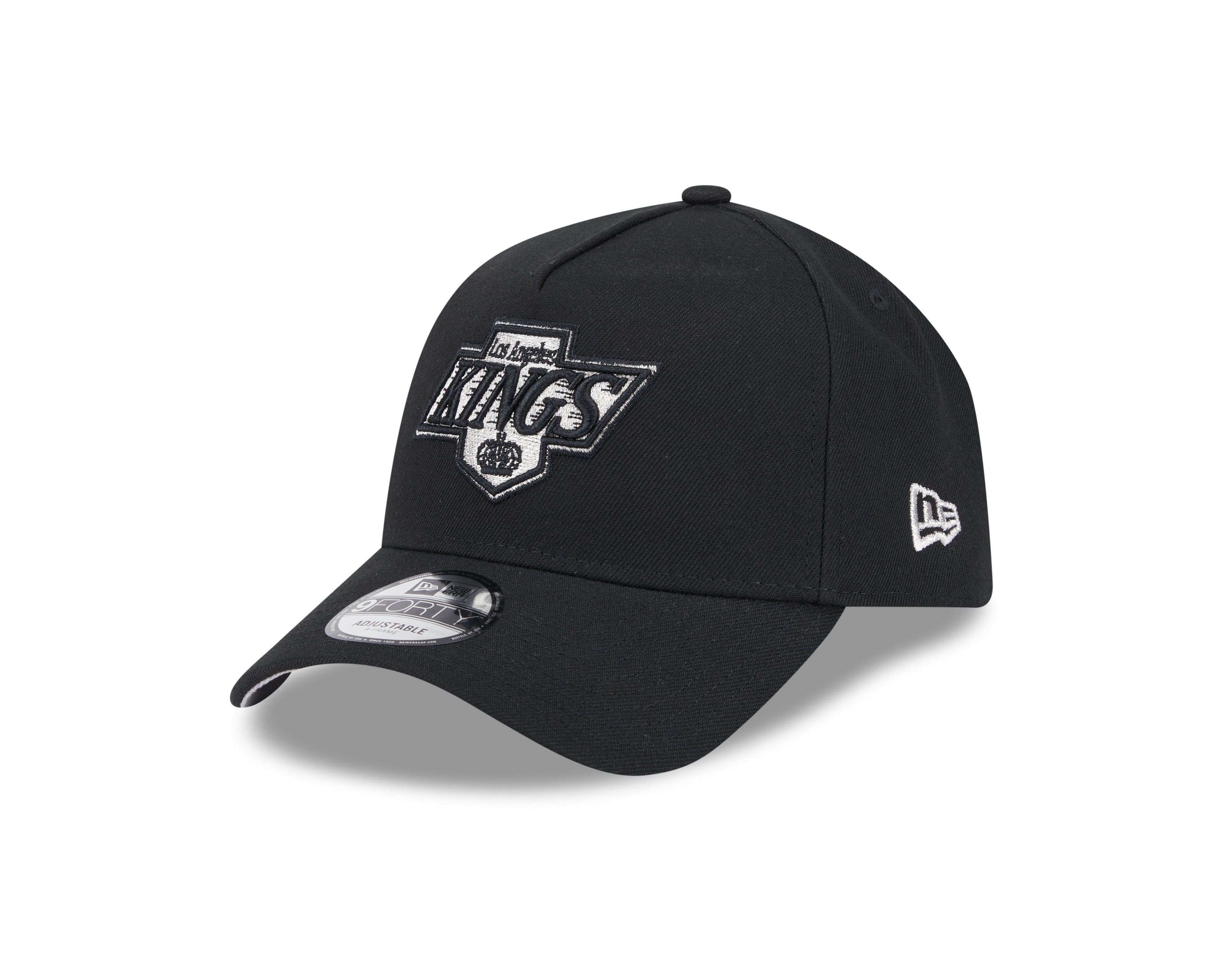 Casquette à visière snapback 9Forty A-Frame noire pour homme des Kings de Los Angeles de la LNH de New Era