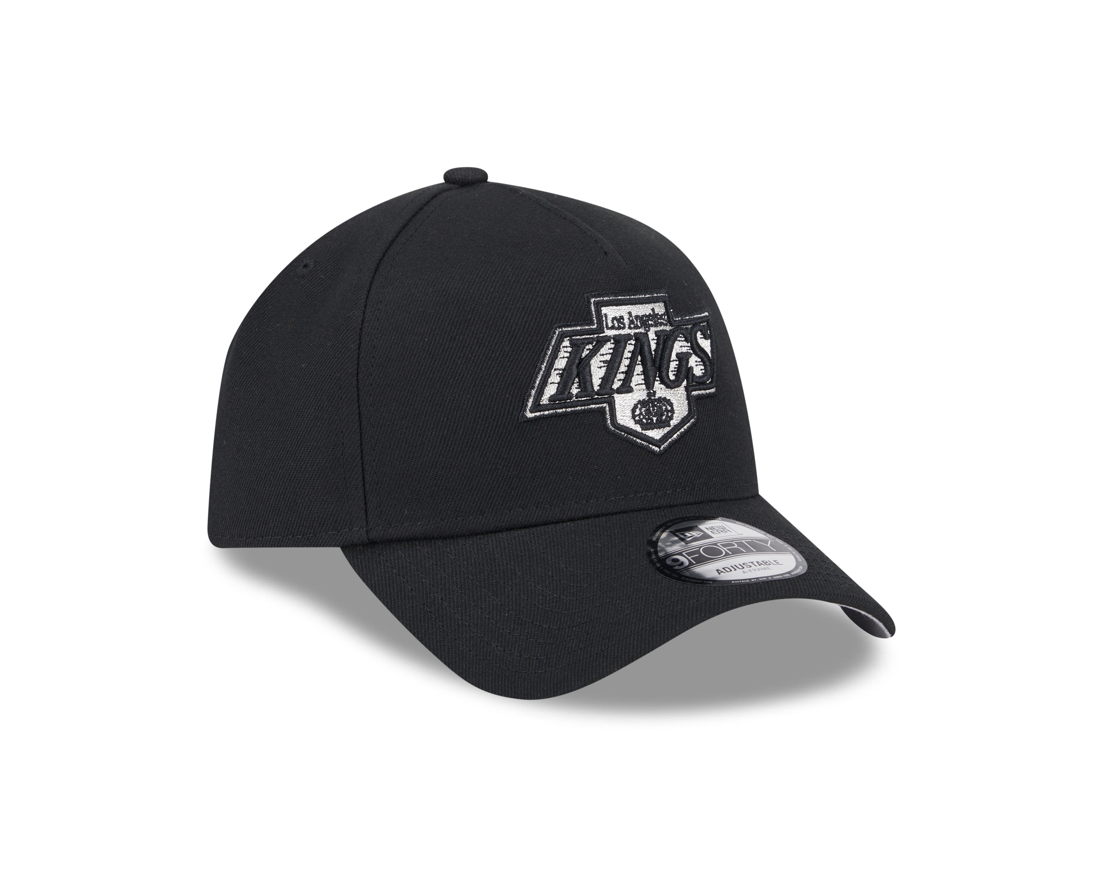 Casquette à visière snapback 9Forty A-Frame noire pour homme des Kings de Los Angeles de la LNH de New Era