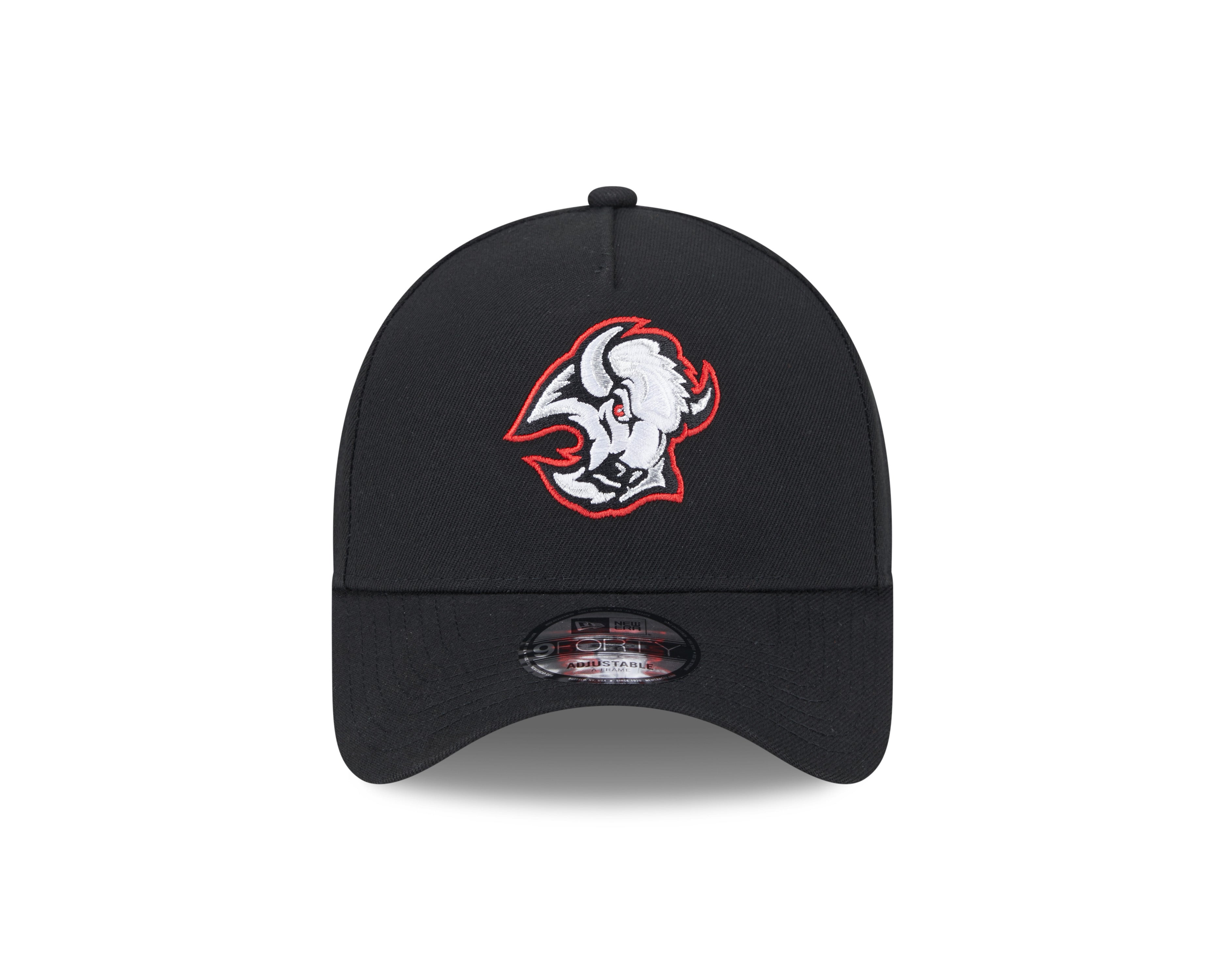 Casquette à visière snapback 9Forty A-Frame noire pour homme de la LNH Buffalo Sabres de New Era