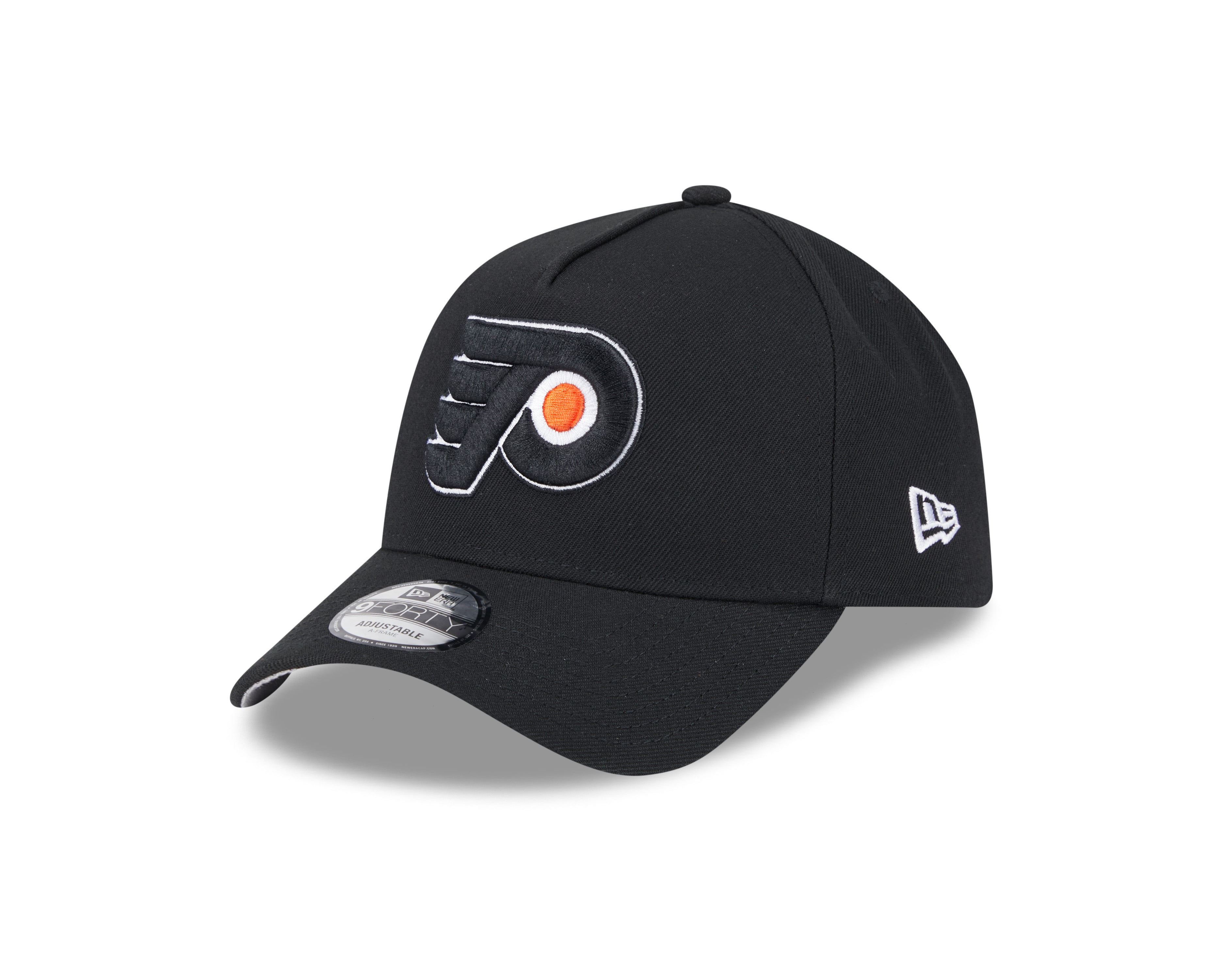 Casquette à visière snapback 9Forty A-Frame noire des Flyers de Philadelphie de la LNH pour homme de New Era