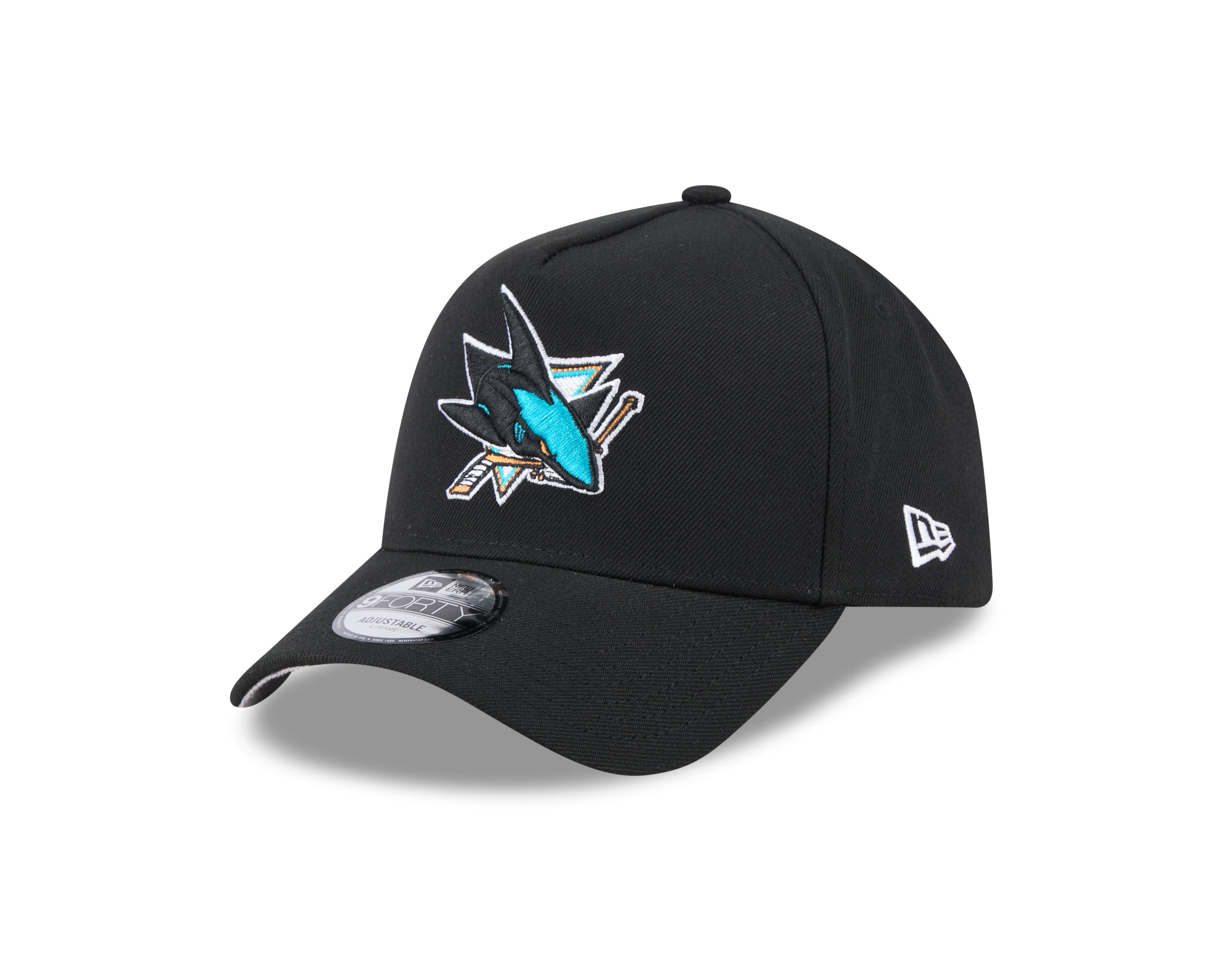 Casquette Snapback 9Forty A-Frame noire pour homme des Sharks de San Jose NHL de New Era