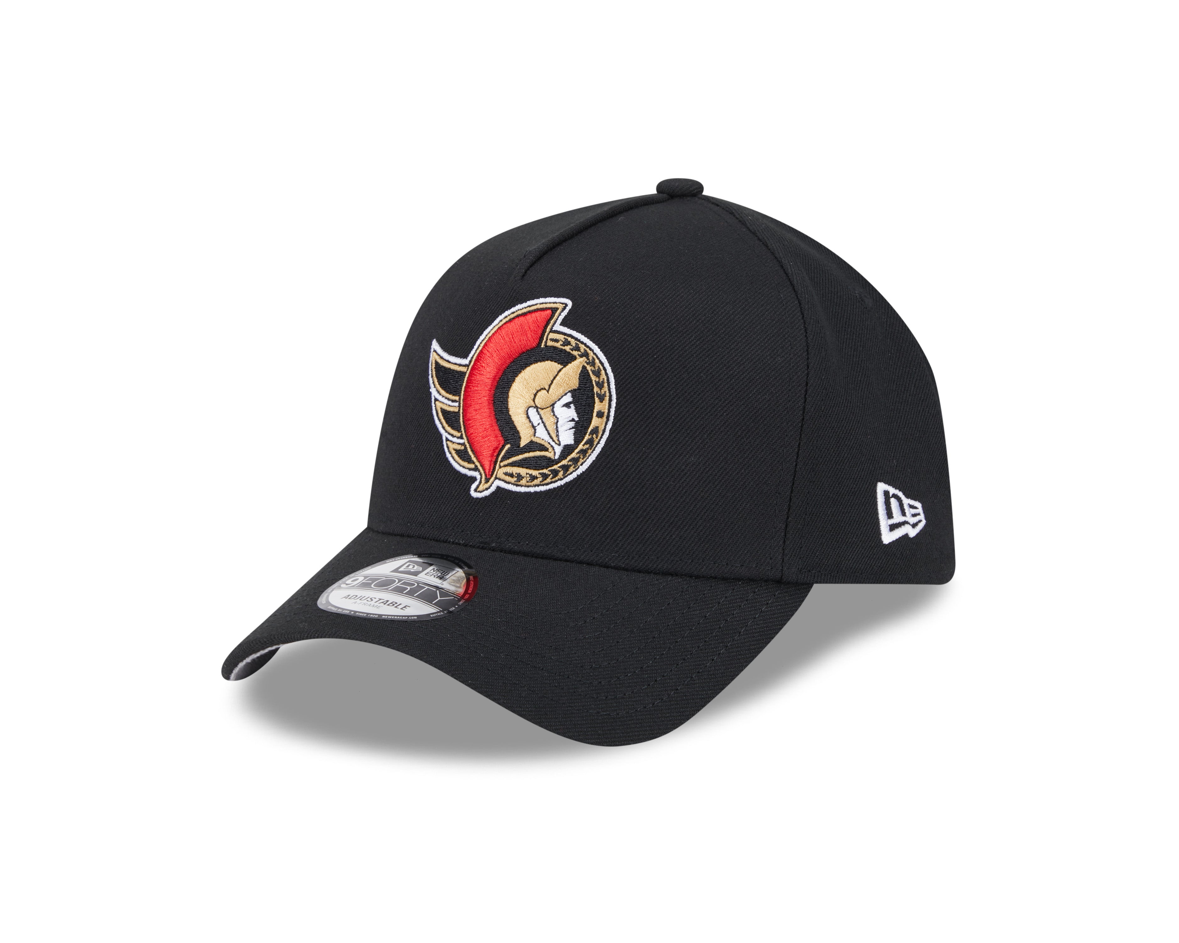 Casquette Snapback A-Frame 9Forty noire pour homme des Sénateurs d'Ottawa de la LNH de New Era