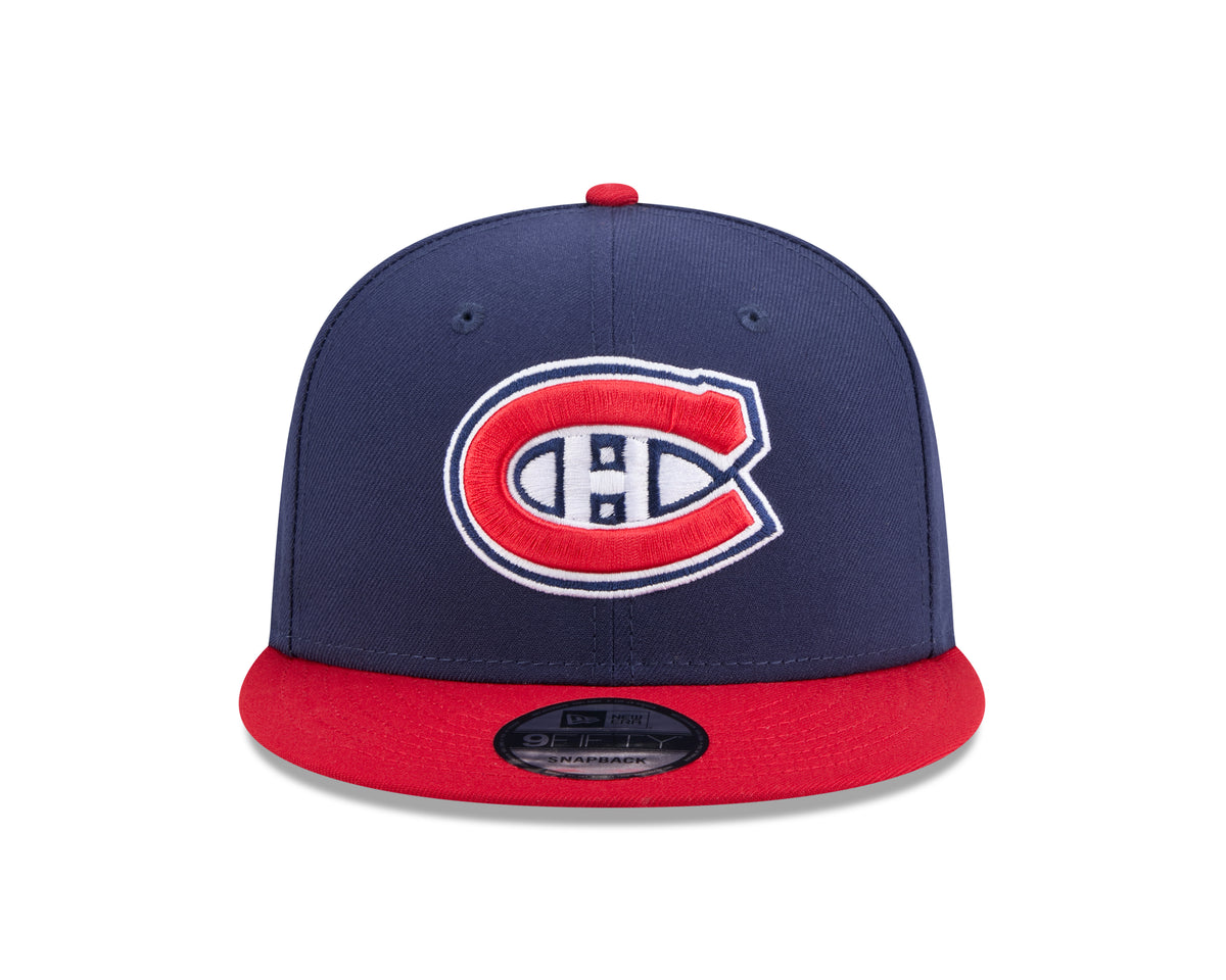 Casquette snapback basique New Era 9Fifty bicolore marine et rouge des Canadiens de Montréal (NHL)