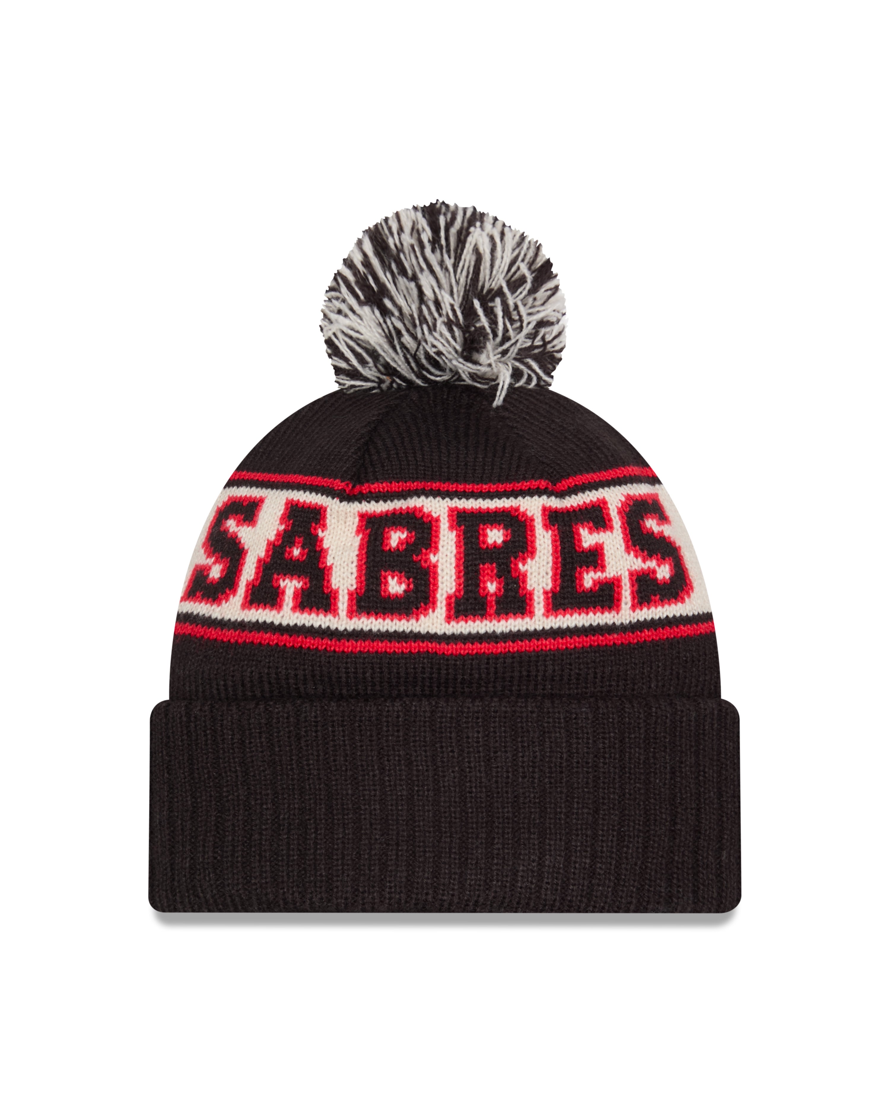 Bonnet à pompon en tricot alternatif noir pour homme Buffalo Sabres NHL New Era