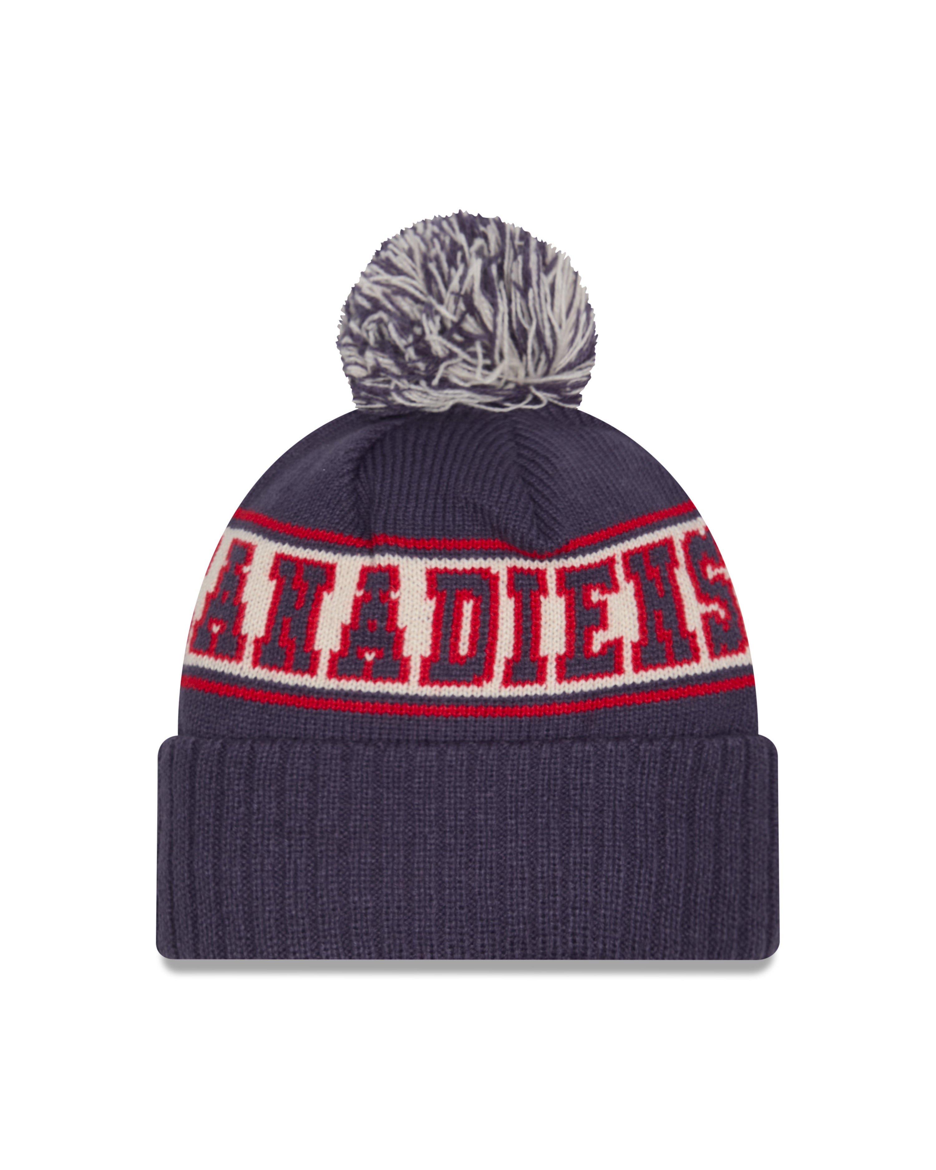 Bonnet à pompon en tricot rétro royal pour homme des Canadiens de Montréal de la LNH New Era