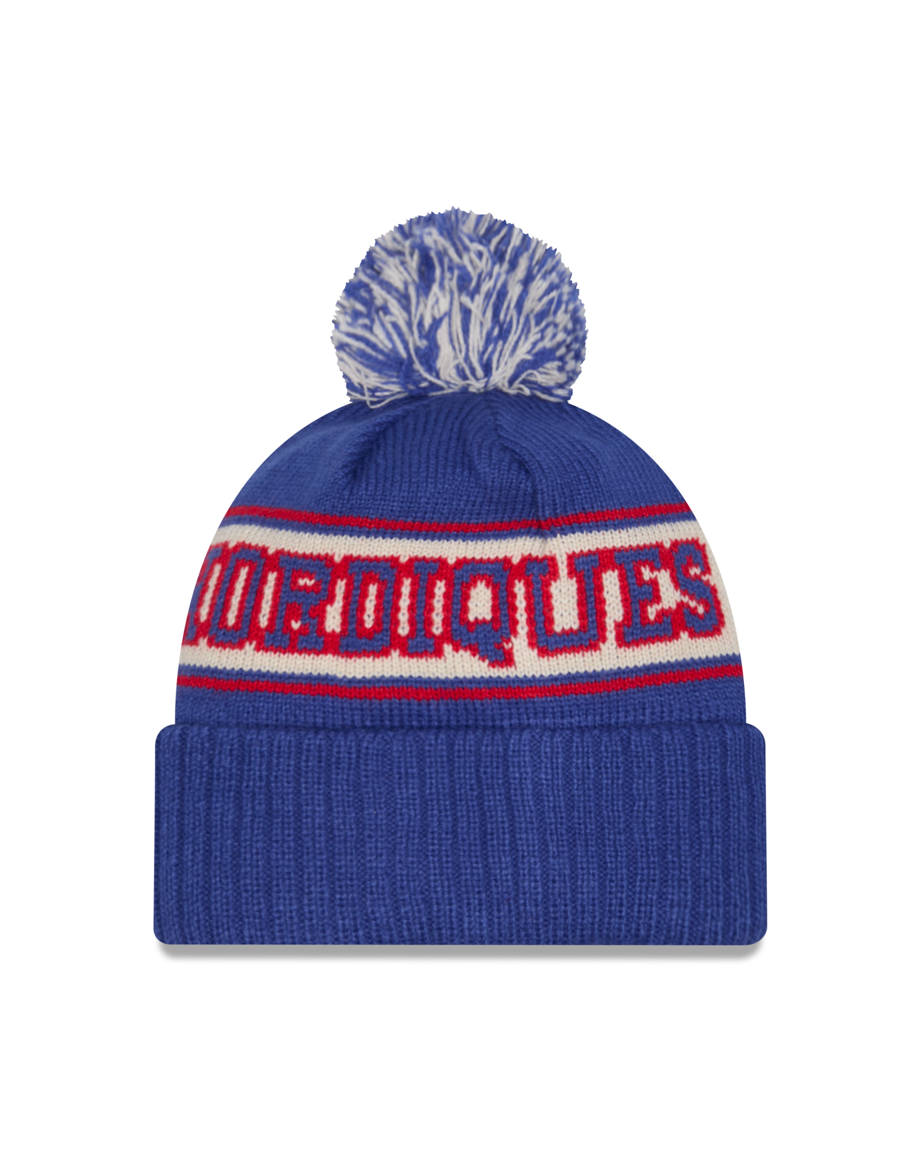 Nordiques de Québec NHL New Era Royal Retro Knit Pom Hat pour hommes