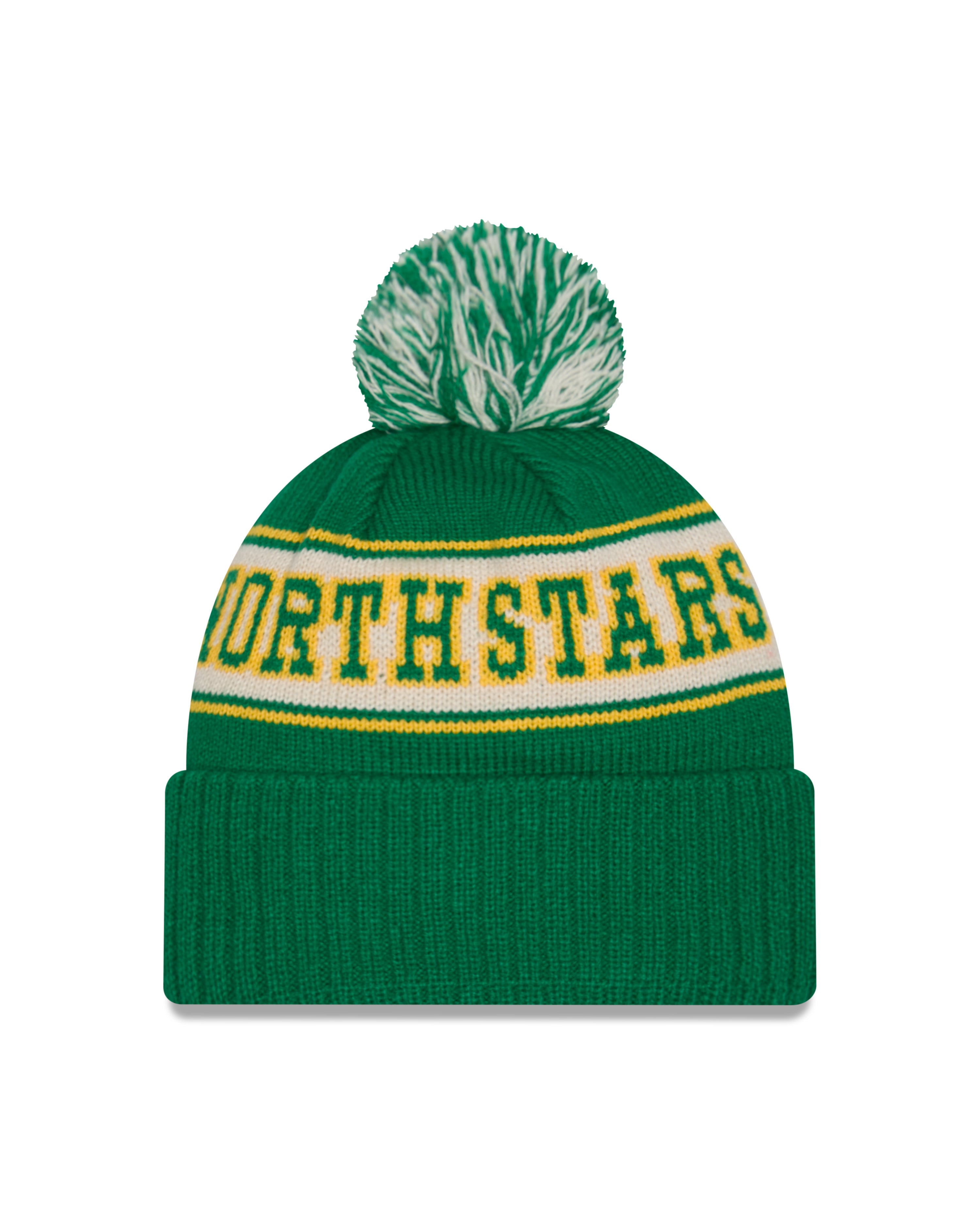 Minnesota North Stars NHL New Era Men's Green Retro Knit Pom Hat