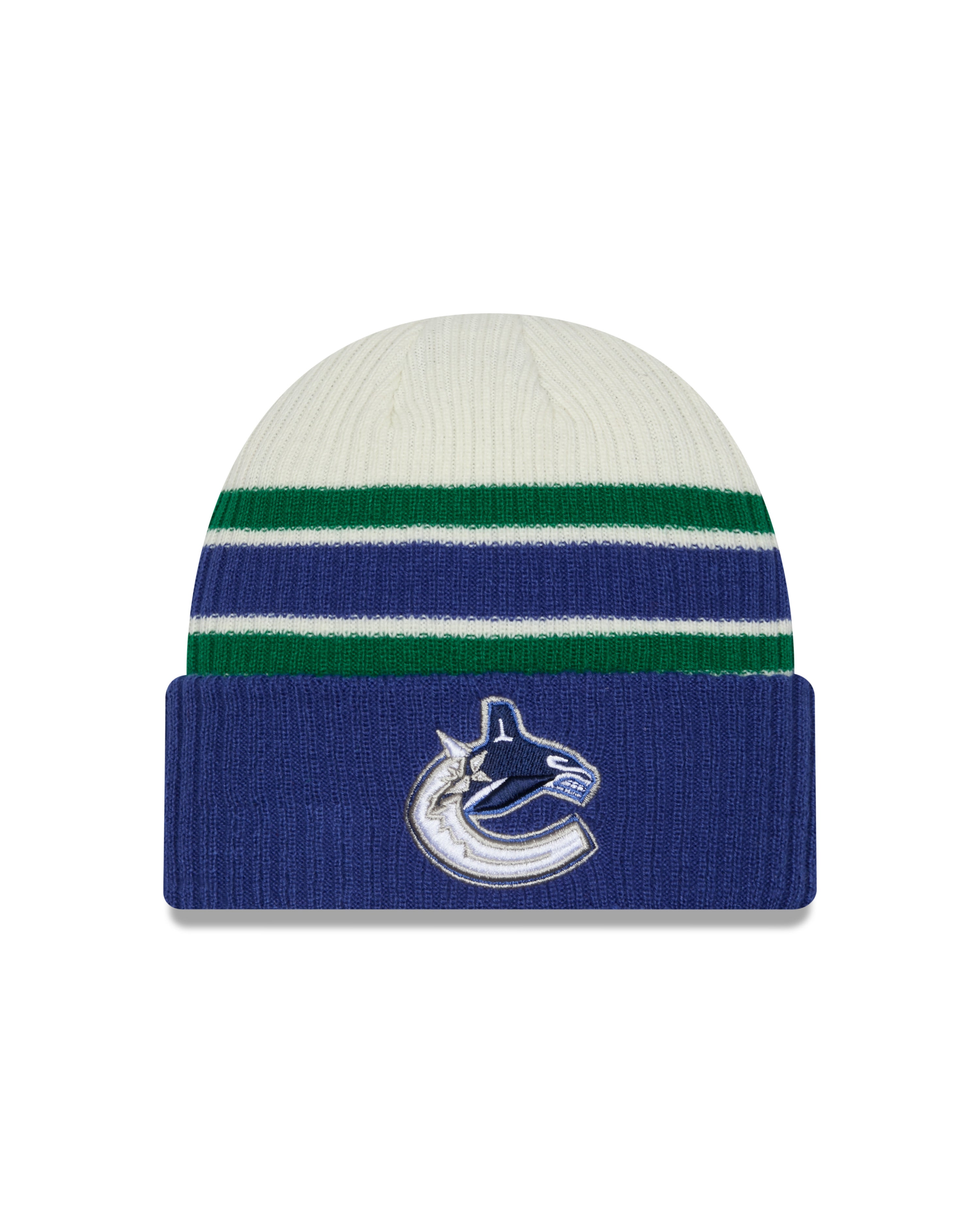 Bonnet en tricot vintage pour homme Vancouver Canucks NHL New Era