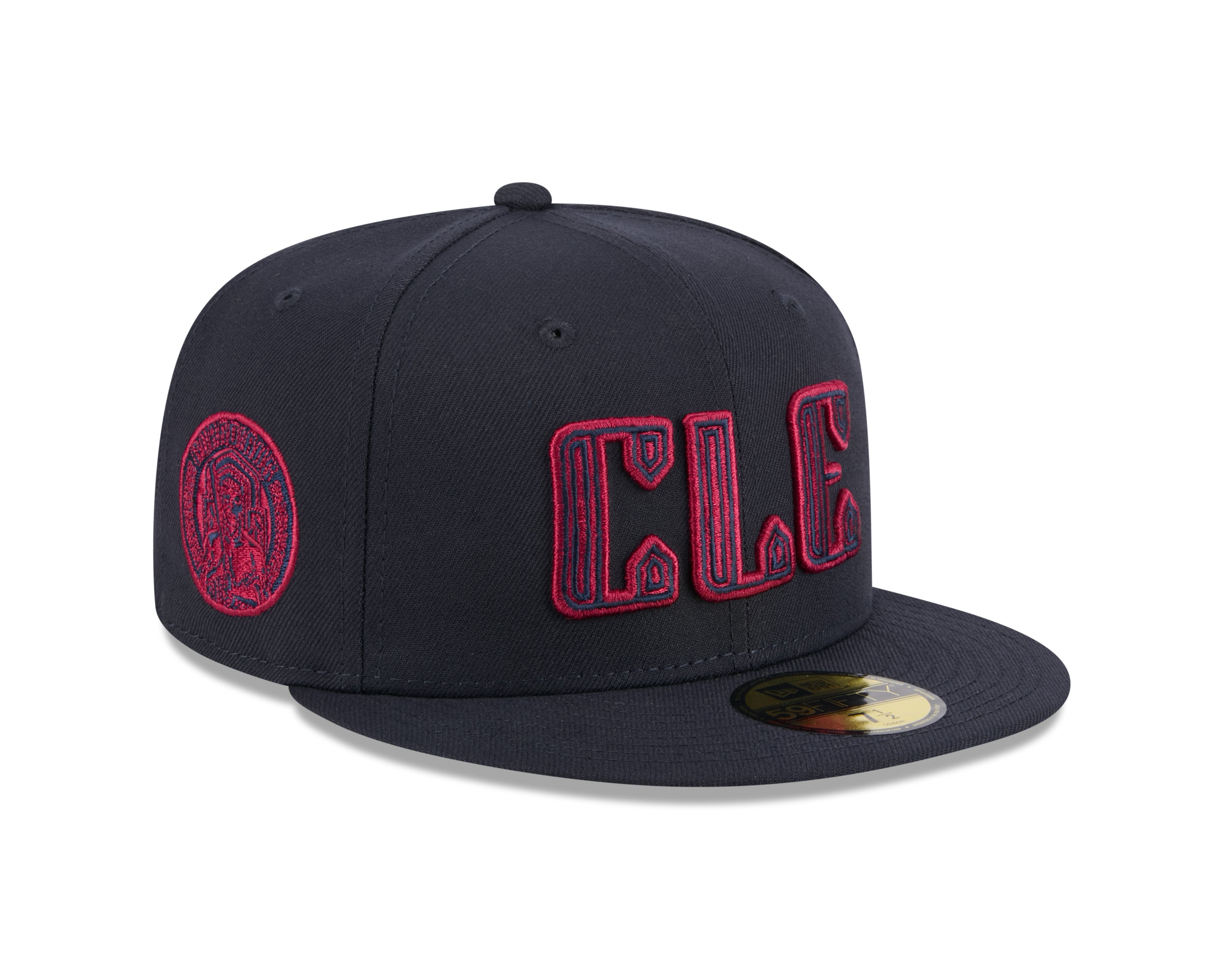 Casquette ajustée New Era 59Fifty City Connect 2024 pour homme, bleu marine, des Cleveland Guardians de la MLB
