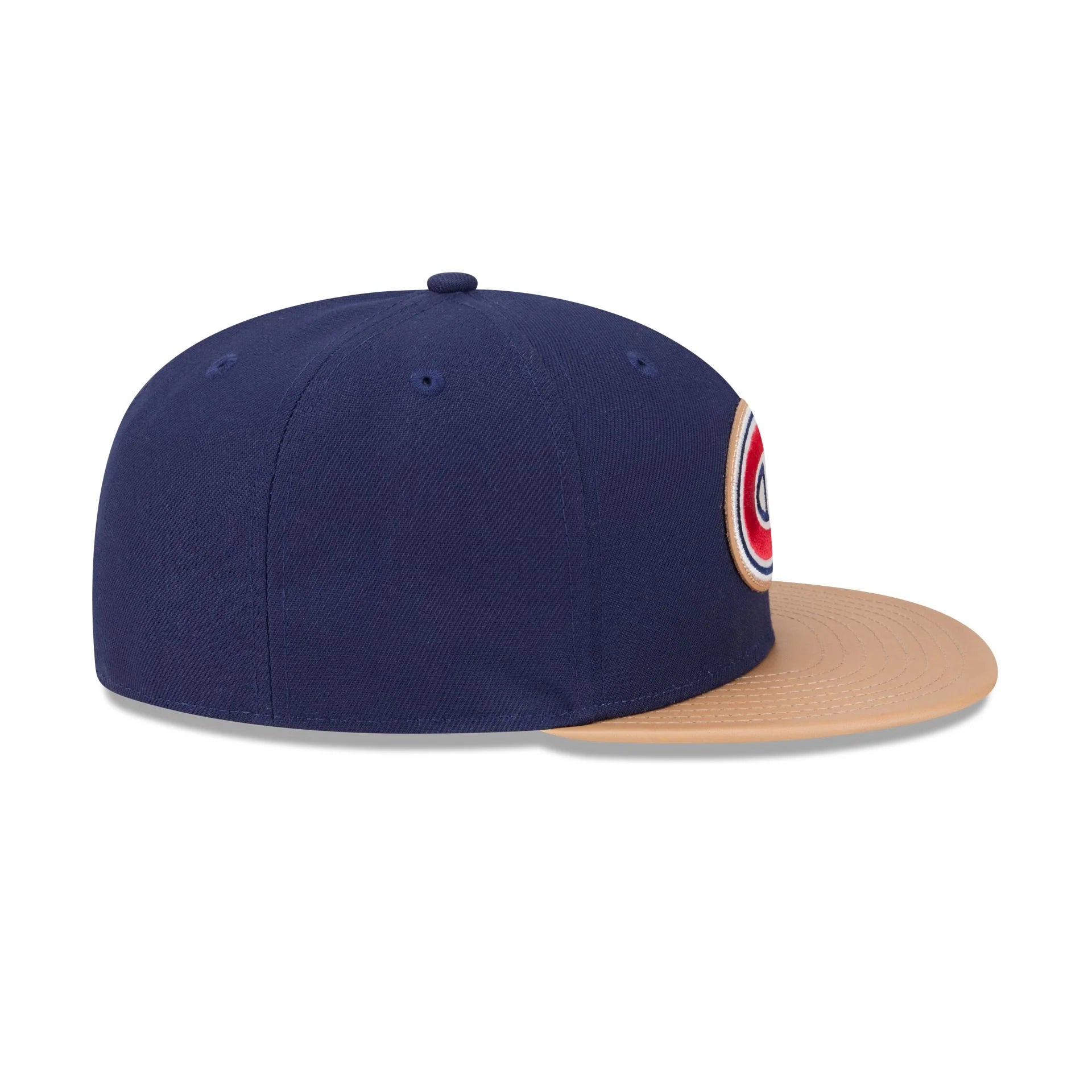 Casquette ajustée en cuir bleu royal/beige New Era 59Fifty pour homme des Canadiens de Montréal (NHL)