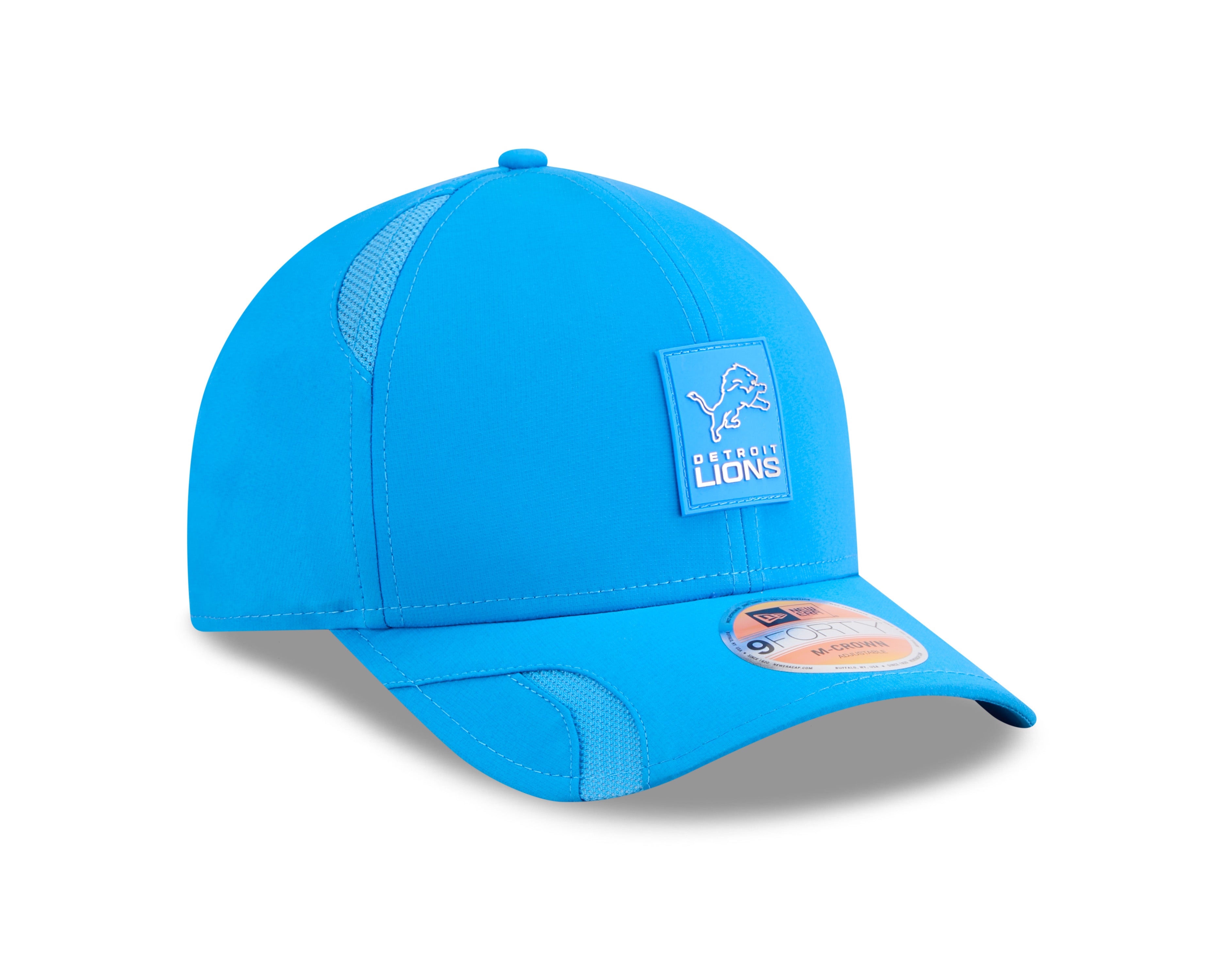 Casquette snapback NFL New Era 9Forty 2025 Sideline M-Crown bleu clair pour homme des Detroit Lions