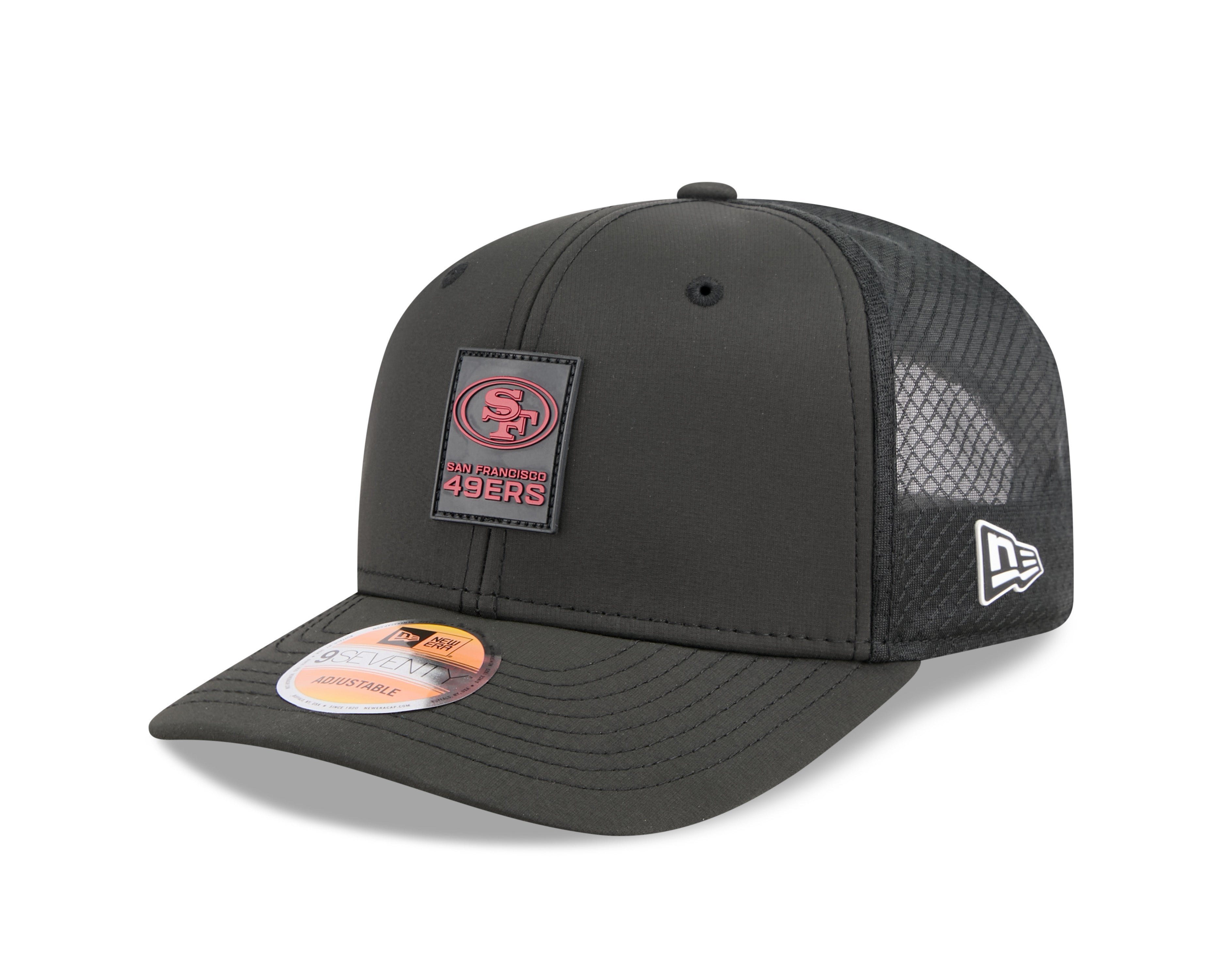 San Francisco 49ers NFL New Era Men's Black 9Seventy 2025 Sideline Hot Weather Trucker Snapback
