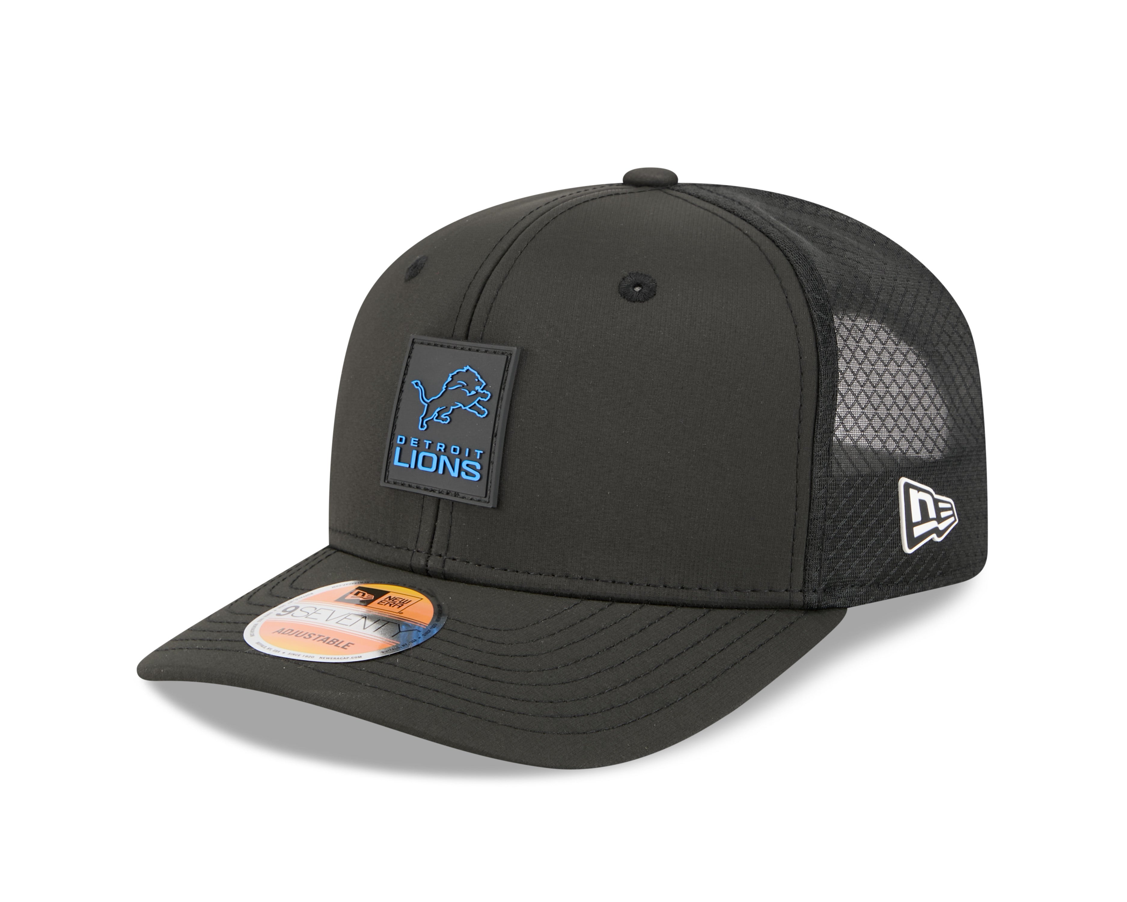 Detroit Lions NFL New Era Men's Black 9Seventy 2025 Sideline Hot Weather Trucker Snapback