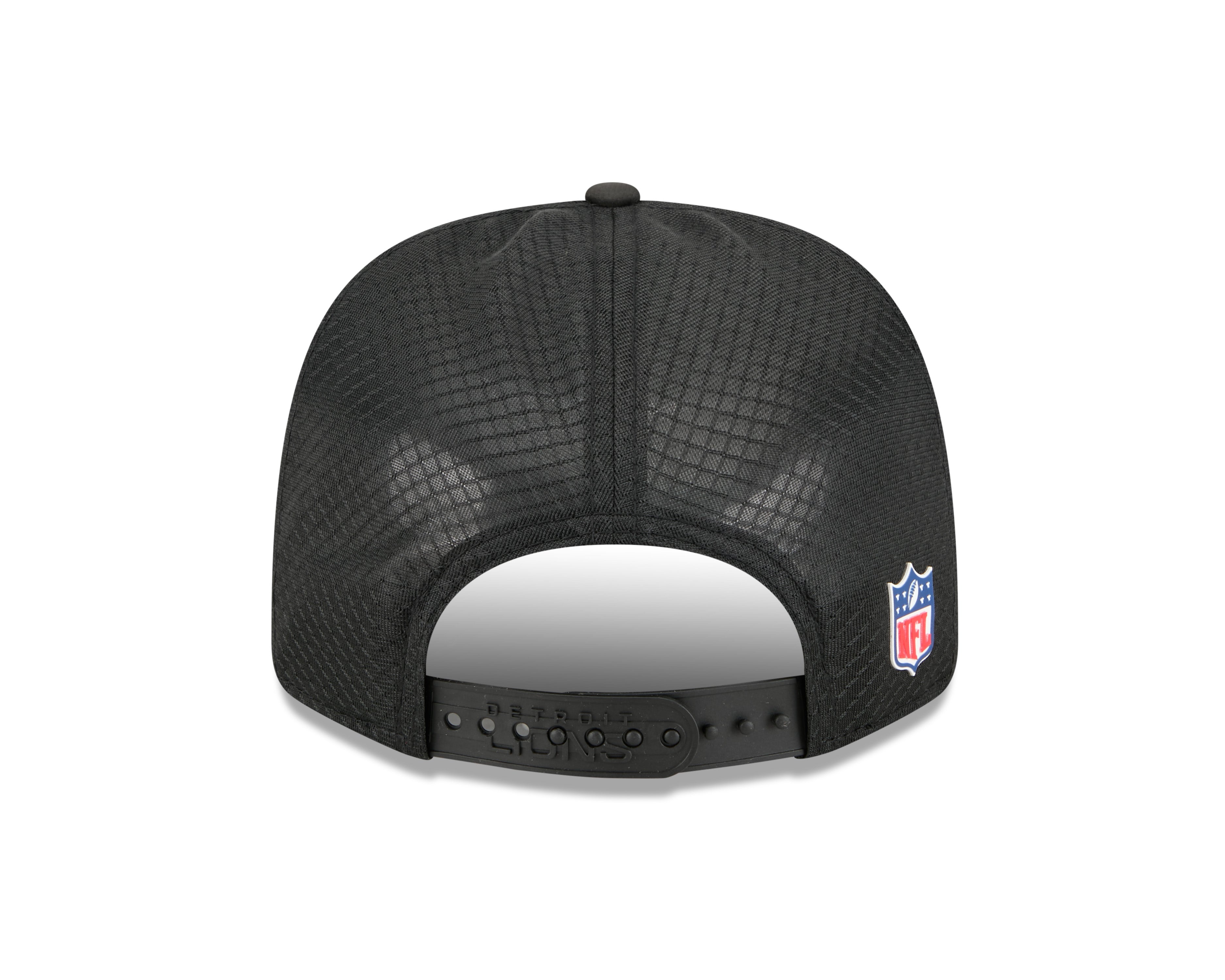 Detroit Lions NFL New Era Men's Black 9Seventy 2025 Sideline Hot Weather Trucker Snapback