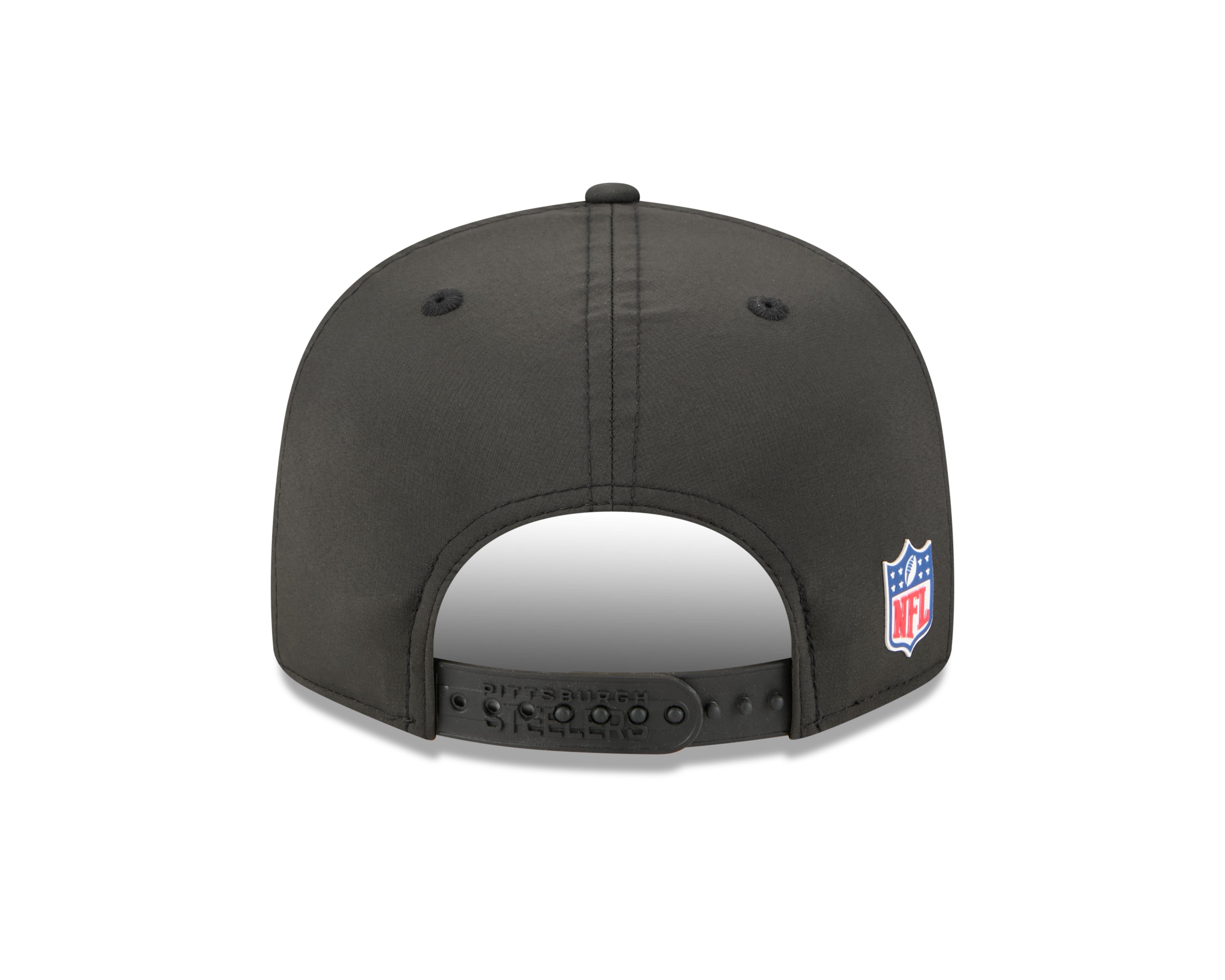 Pittsburgh Steelers NFL New Era Men's Black 9Fifty 2025 Sideline Hot Weather Split Panel Snapback