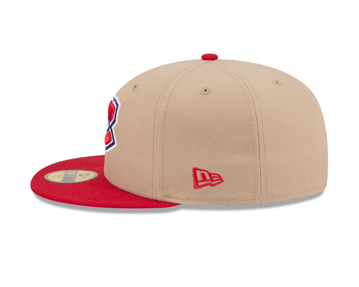Montreal Canadiens NHL New Era Men's Beige/Red 59Fifty Camo Fitted Hat