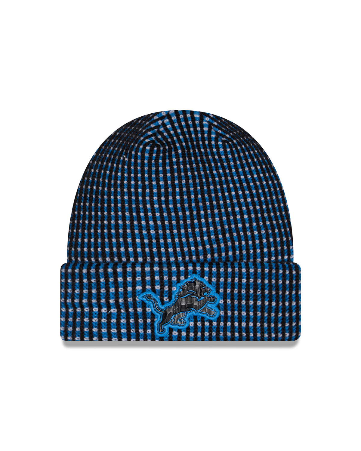 Detroit Lions NFL New Era Men's Black 2026 Sideline Cold Weather Cuffed Knit Beanie Hat
