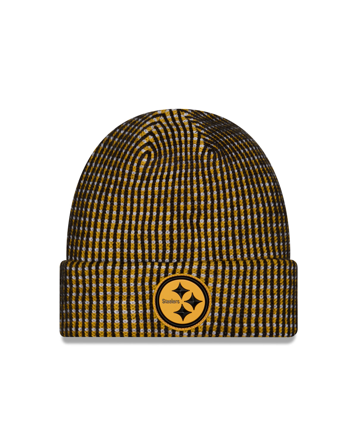 Pittsburgh Steelers NFL New Era Men's Yellow 2026 Sideline Cold Weather Cuffed Knit Beanie Hat