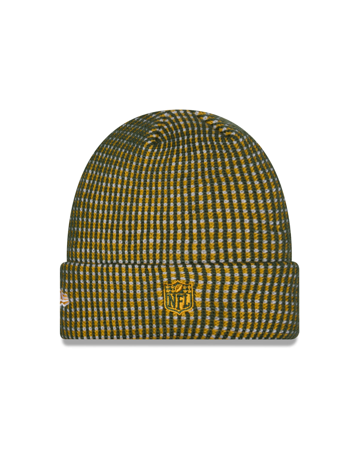 Green Bay Packers NFL New Era Men's Yellow/Green 2026 Sideline Cold Weather Cuffed Knit Beanie Hat