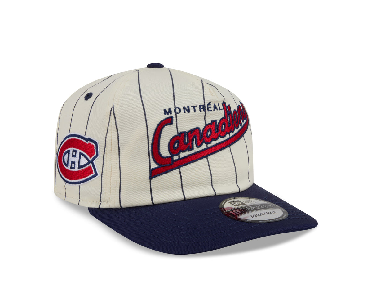 Montreal Canadiens NHL New Era Men's Off White 19Twenty Pinstripe Snapback Hat