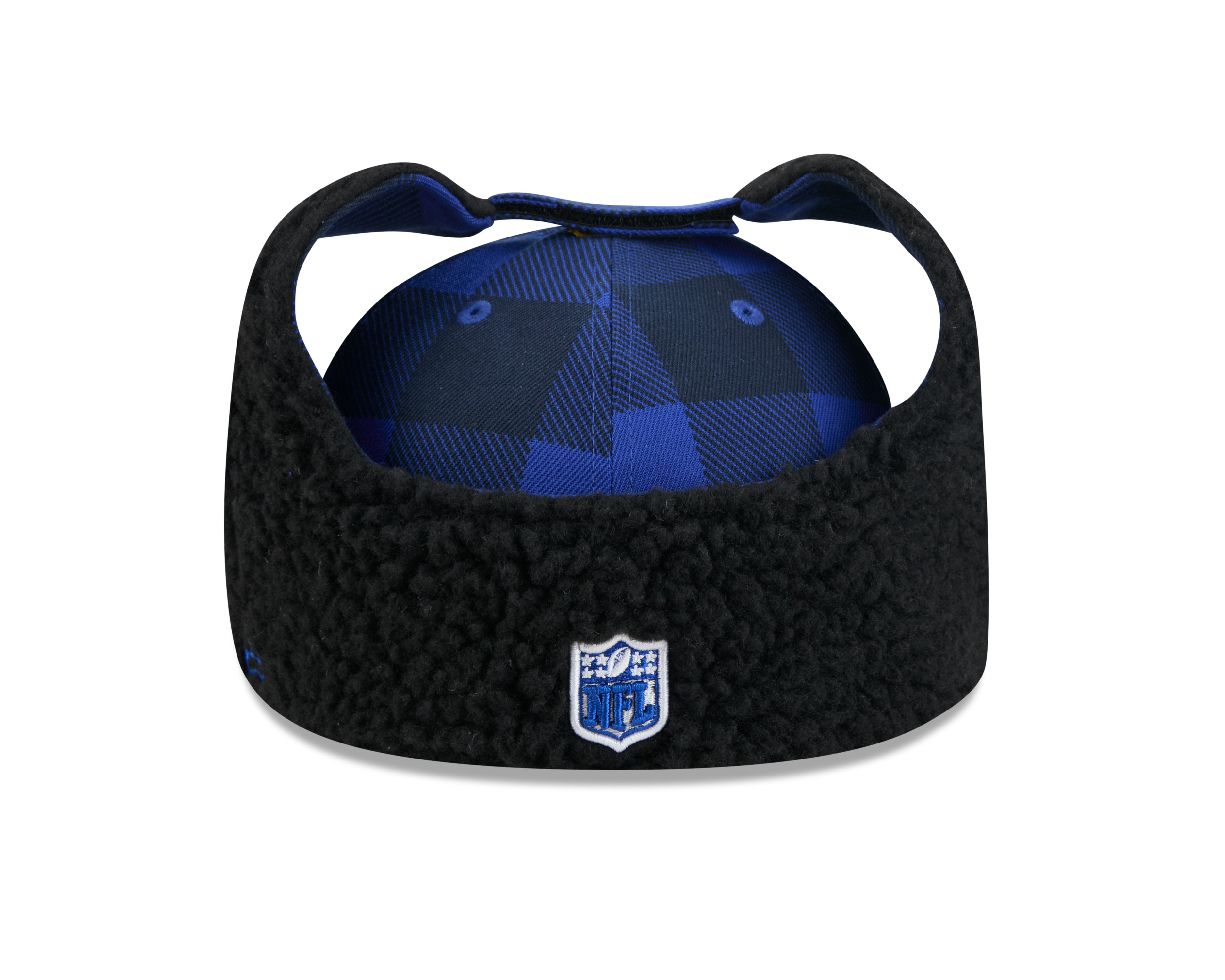 Buffalo Bills NFL New Era Men's Royal 59Fifty Split Panel Dog Ear Plaid Fitted Hat